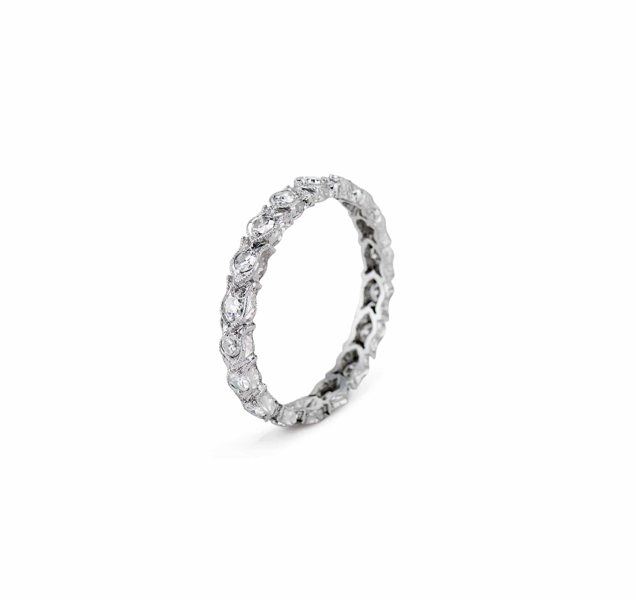 Art Deco .60 Carat Single-Cut Diamond Eternity Band - Image 3