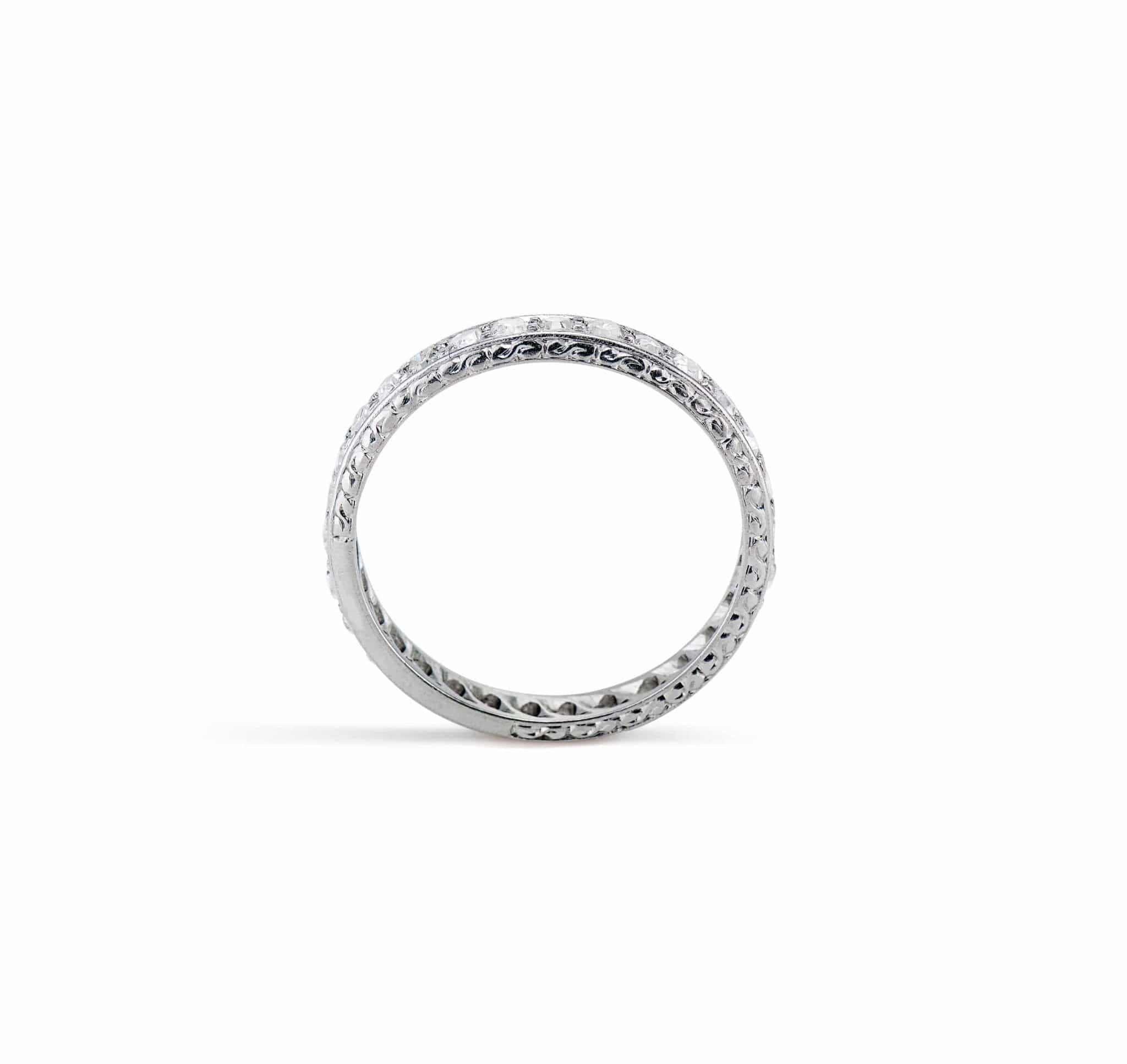 Art Deco .75 Carat Single-Cut Diamond Eternity Band - Image 2