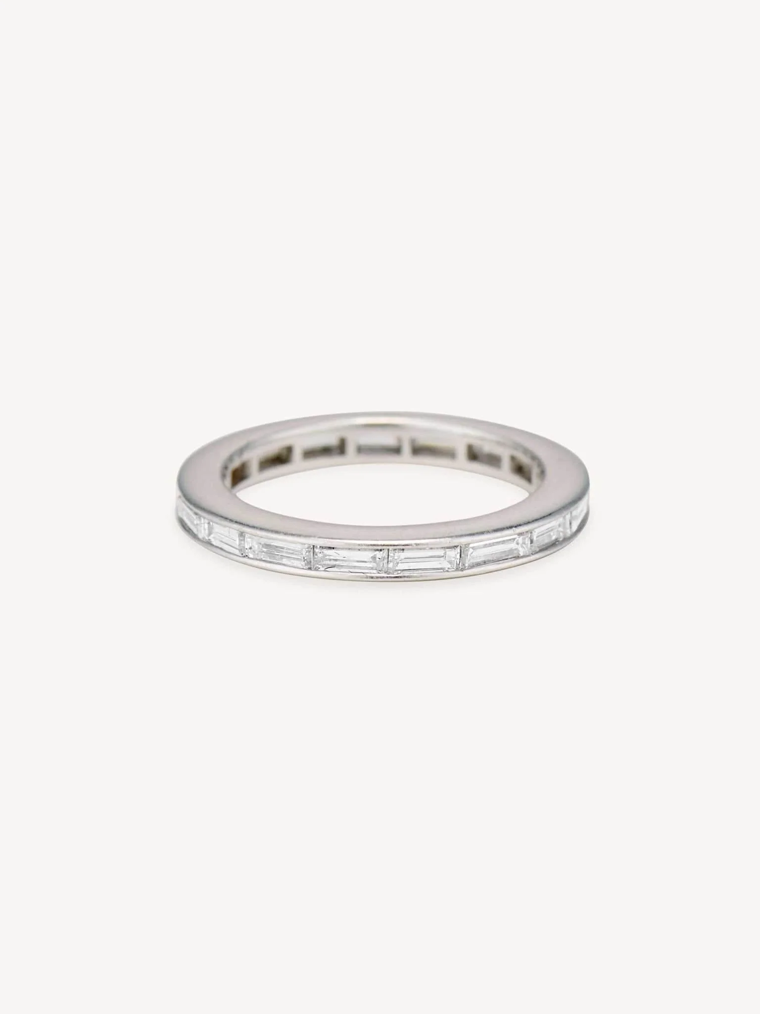 Art Deco 1.00 Carat Baguette Diamond Wedding Eternity Band - Size 2.5