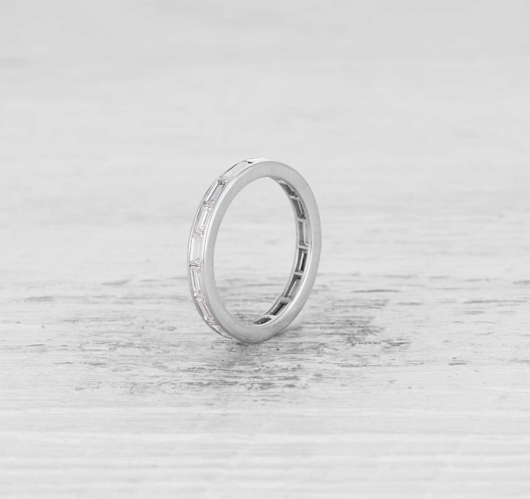ART DECO DIAMOND AND PLATINUM ETERNITY BAND