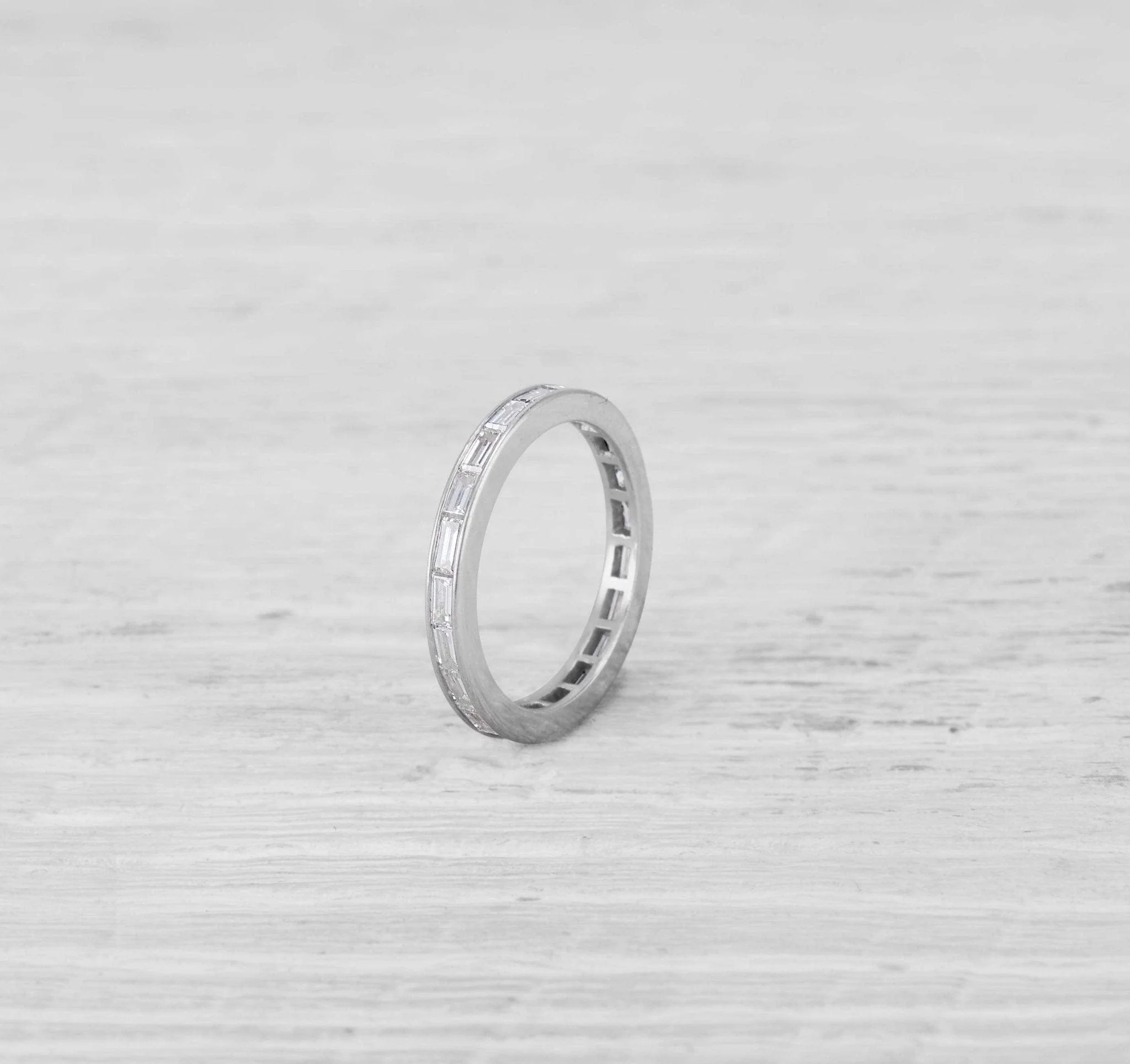 ART DECO DIAMOND AND PLATINUM ETERNITY BAND
