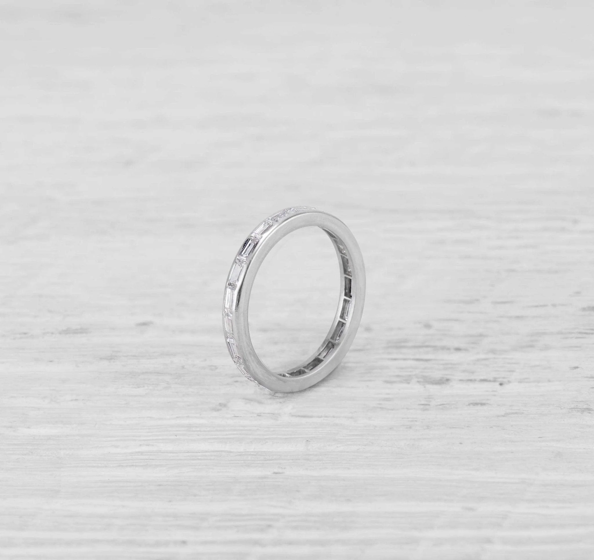 ART DECO DIAMOND AND PLATINUM ETERNITY BAND