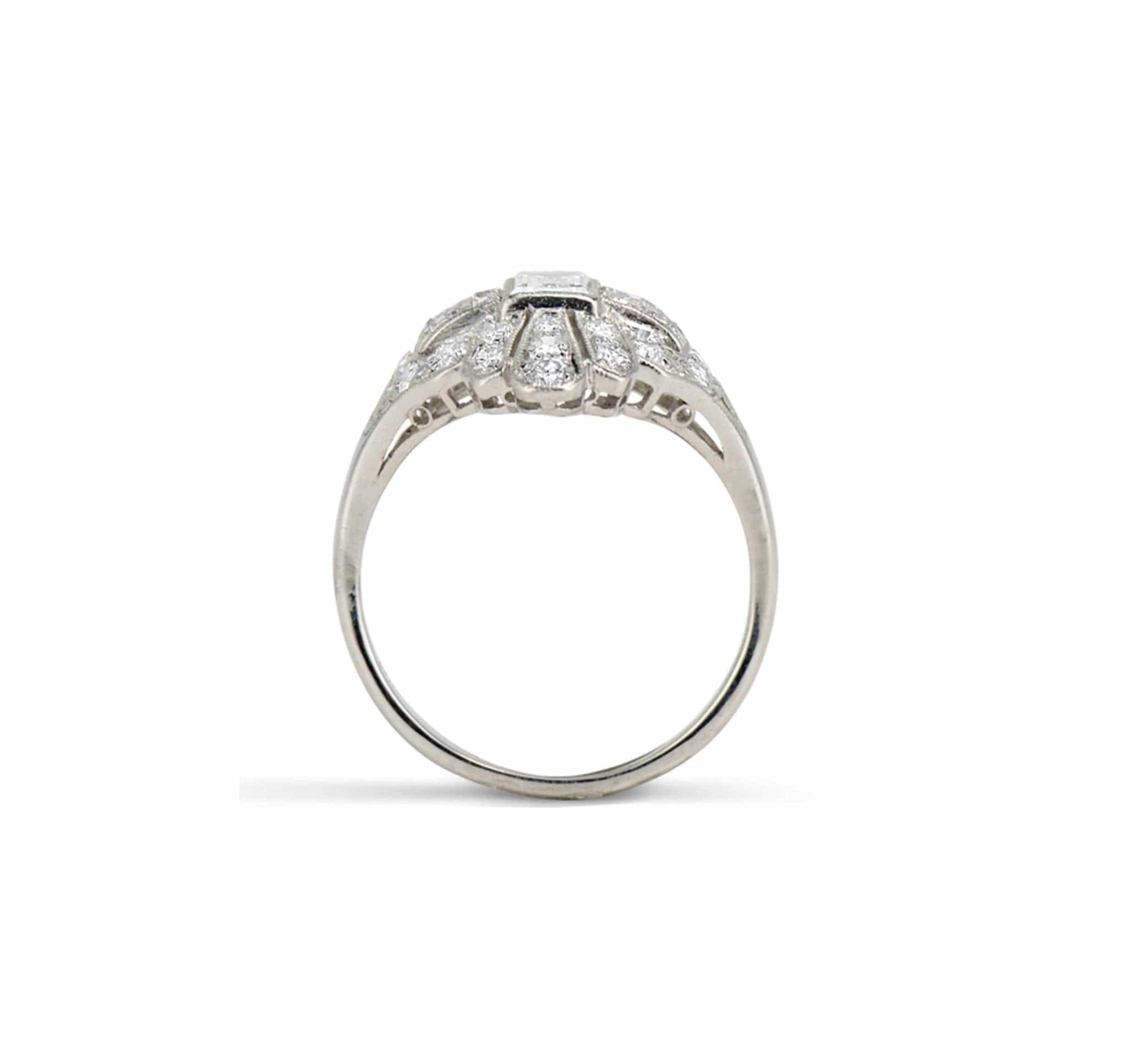 Art Deco Diamond Engagement Ring - Image 3