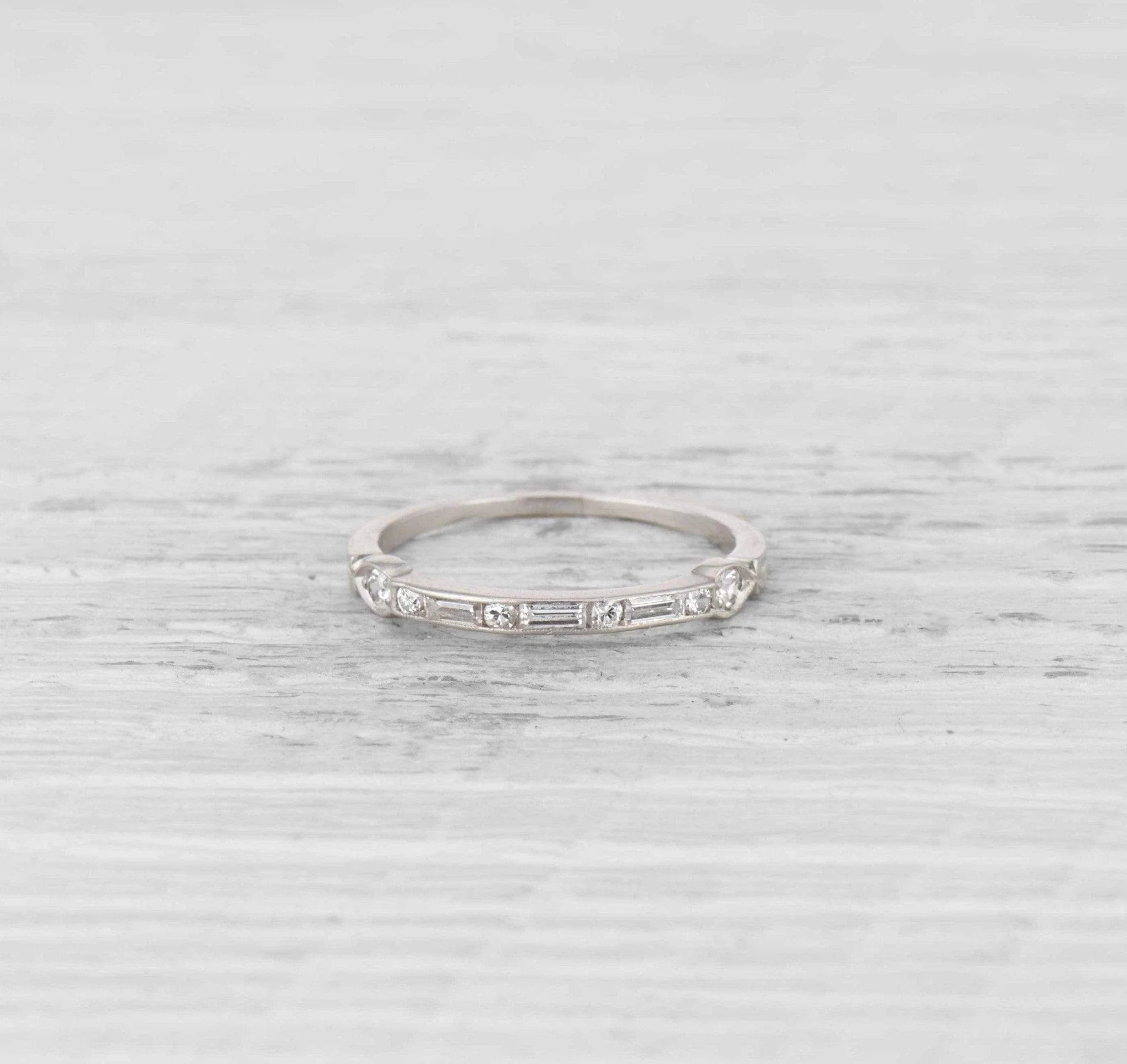 Art Deco Diamond Half Hoop Band - Image 2