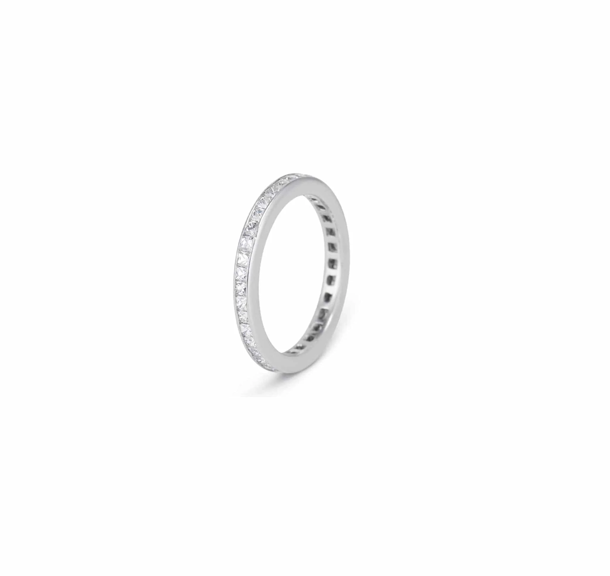 Art Deco 3.50 Carat French Cut Diamond Eternity Band