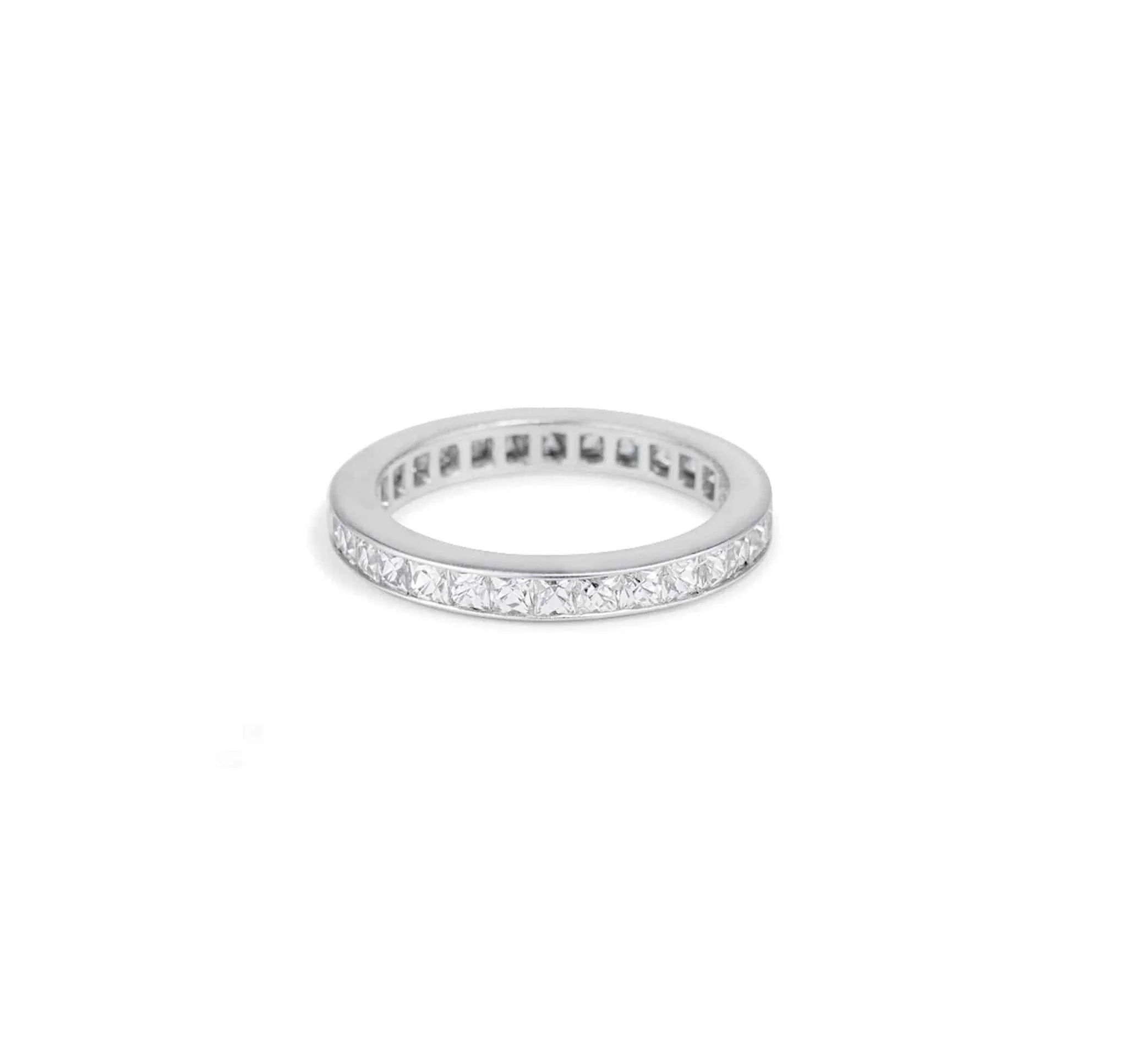 Art Deco 3.50 Carat French Cut Diamond Eternity Band - Image 3