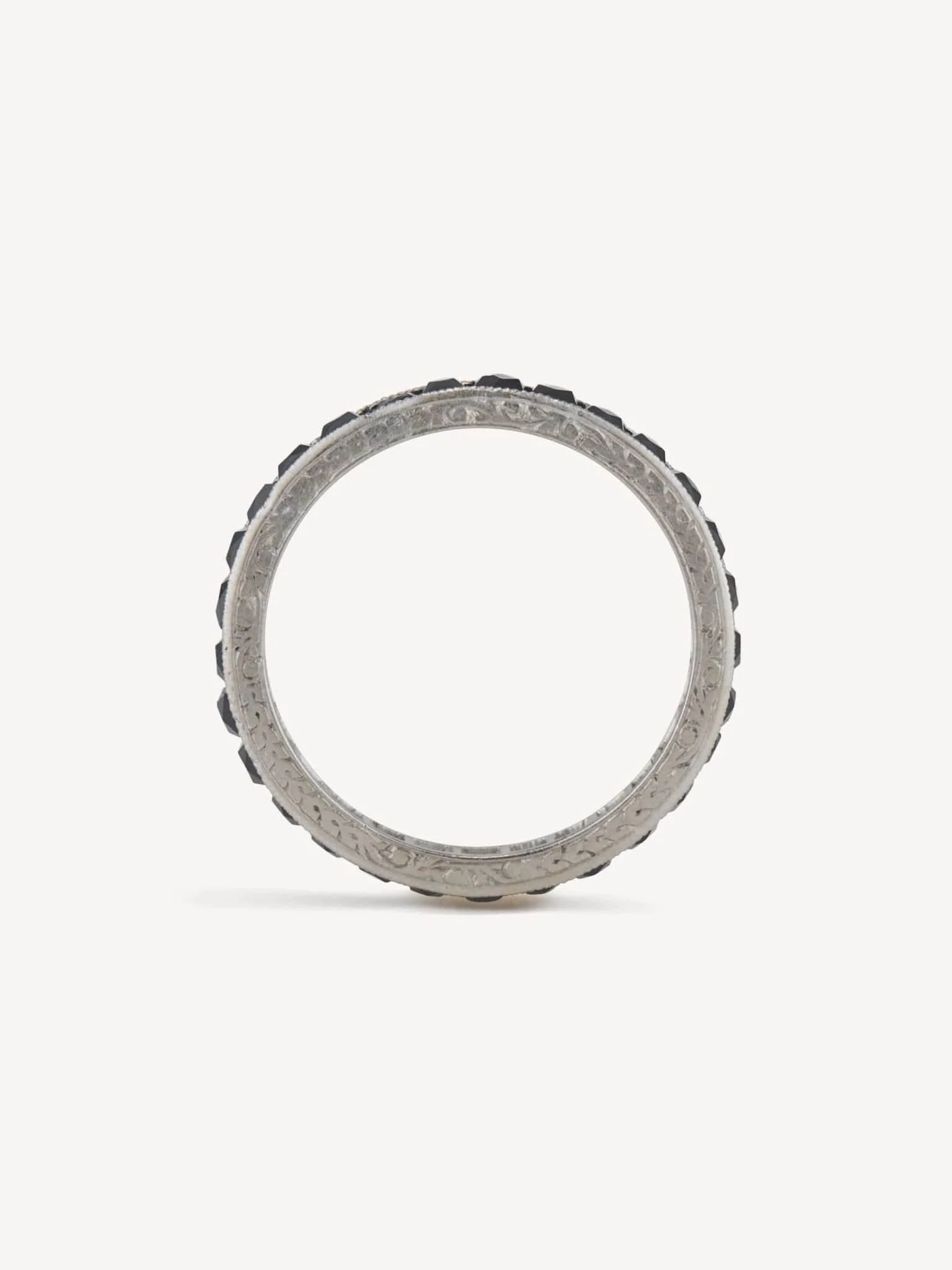 Art Deco French Cut Onyx Eternity Band - Image 5