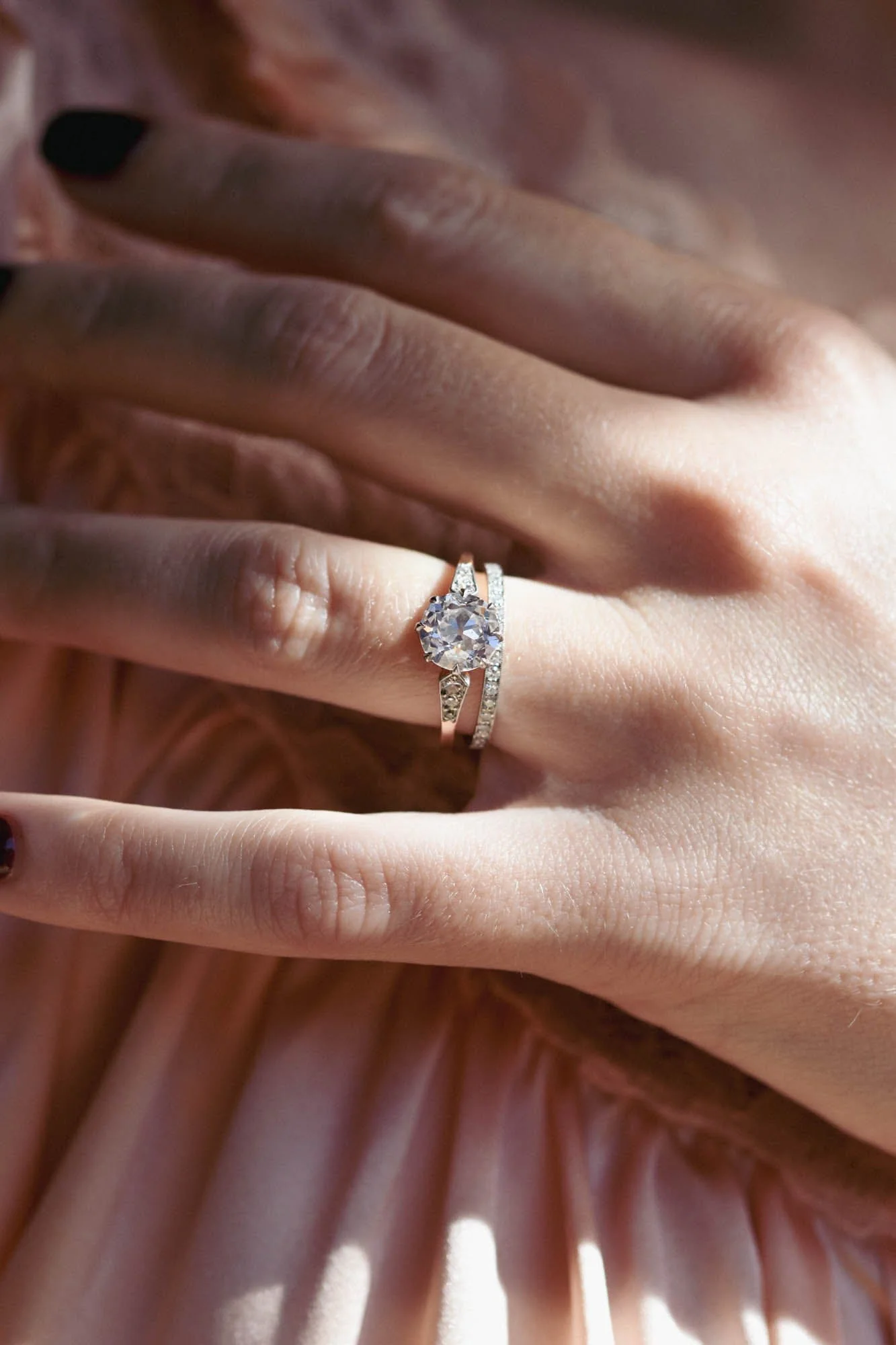 Art Deco 2.21 Carat Old European Cut Diamond Vintage Engagement Ring, France - Image 2