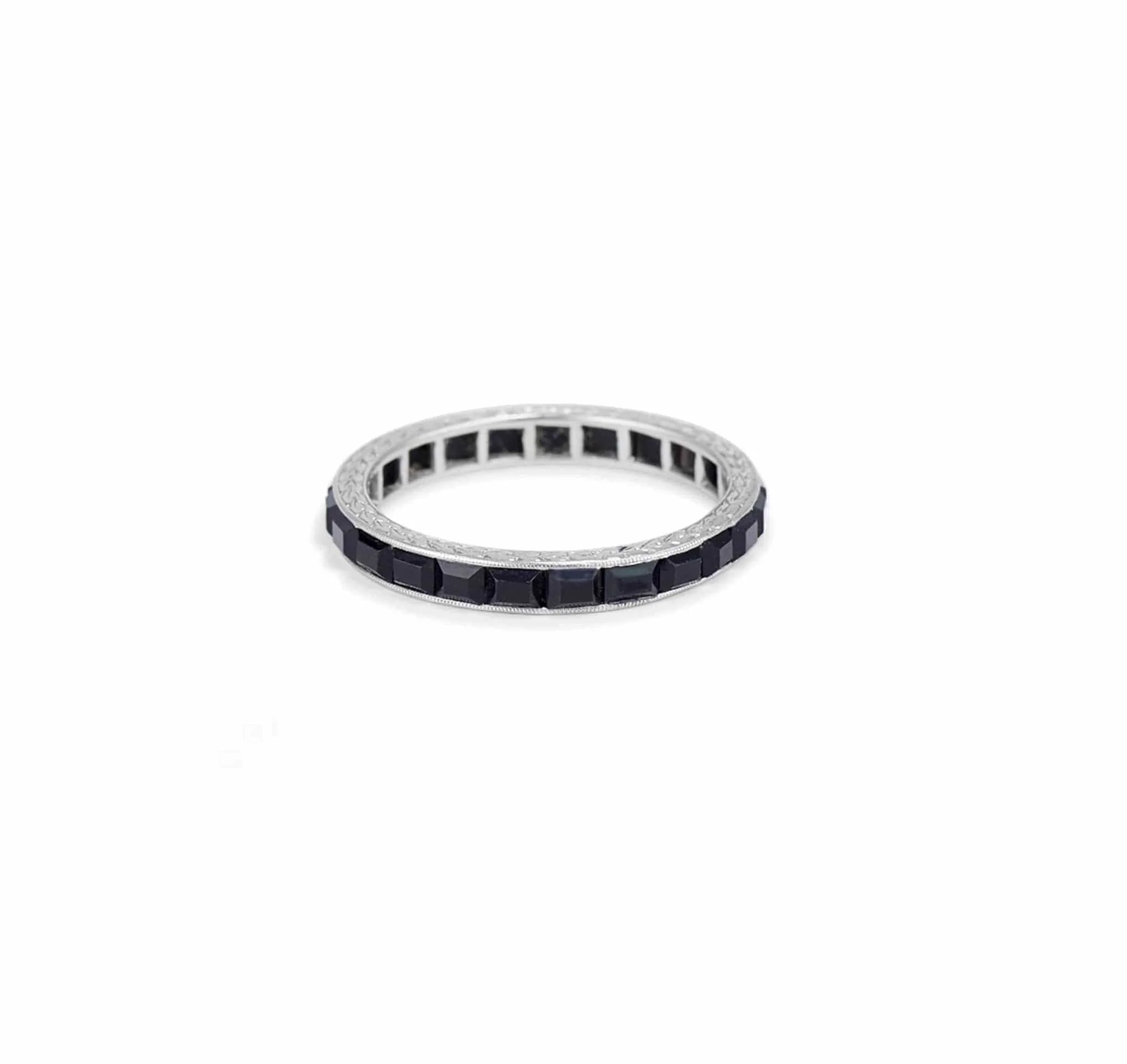 Art Deco Onyx Eternity Band - Image 3