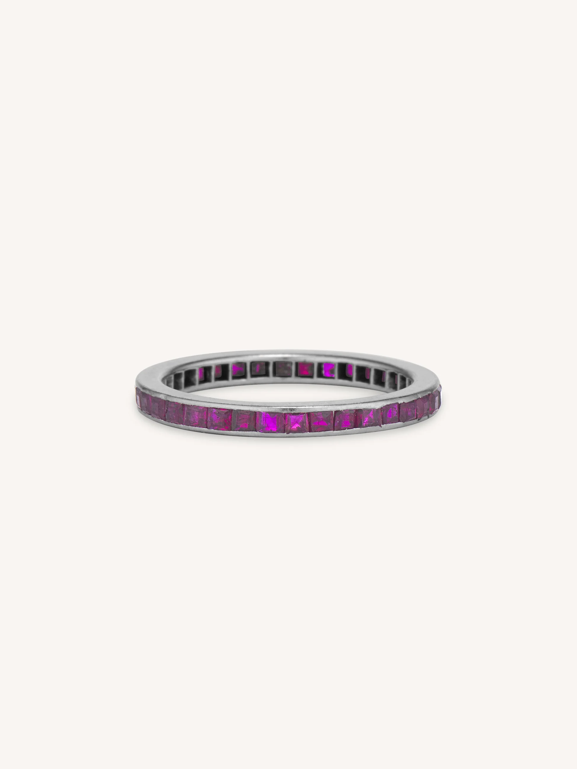 Art Deco Ruby Eternity Band