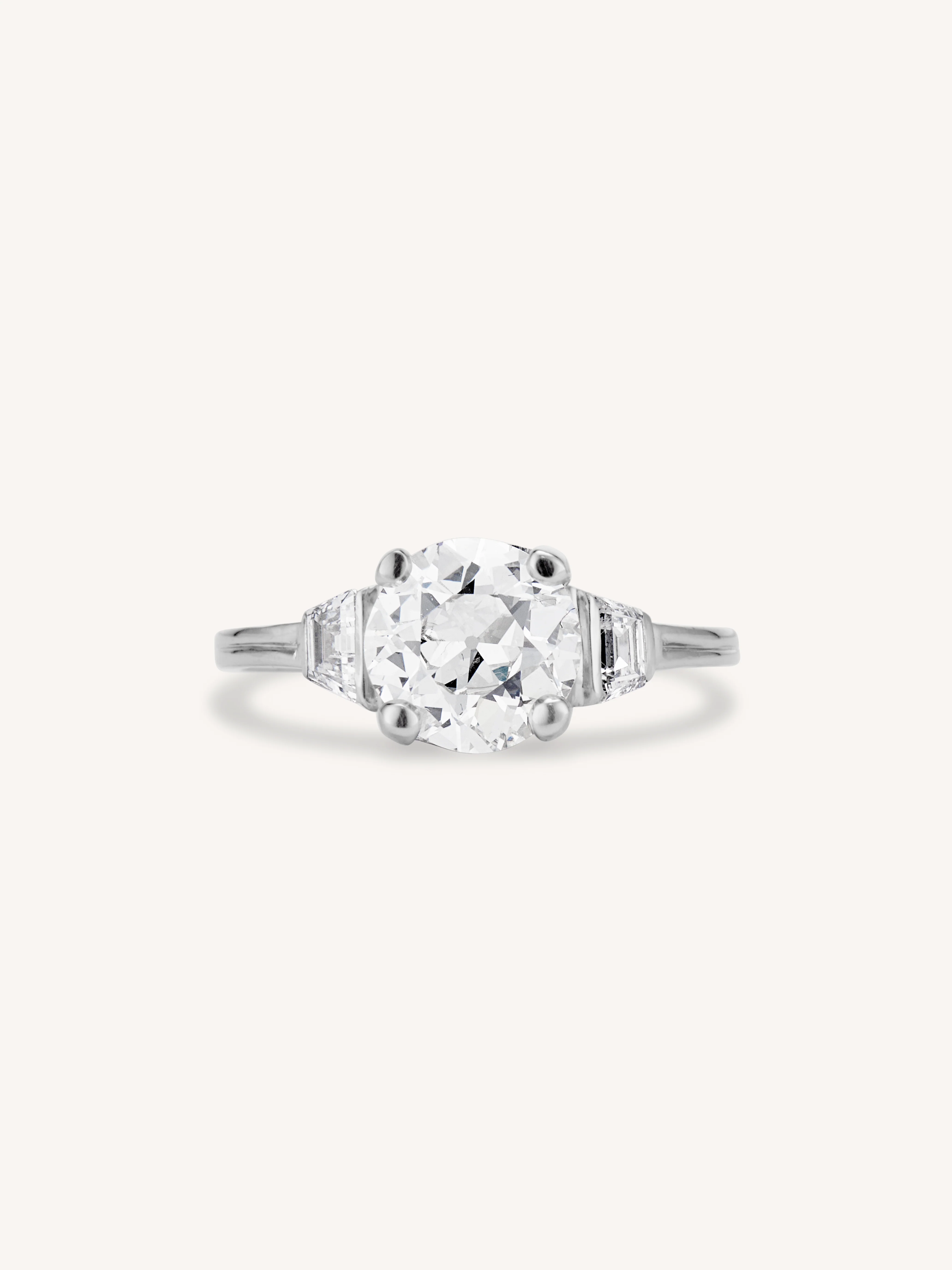 Art Deco Tiffany & Co. 1.94 Carat Old European Cut Diamond Vintage Engagement Ring