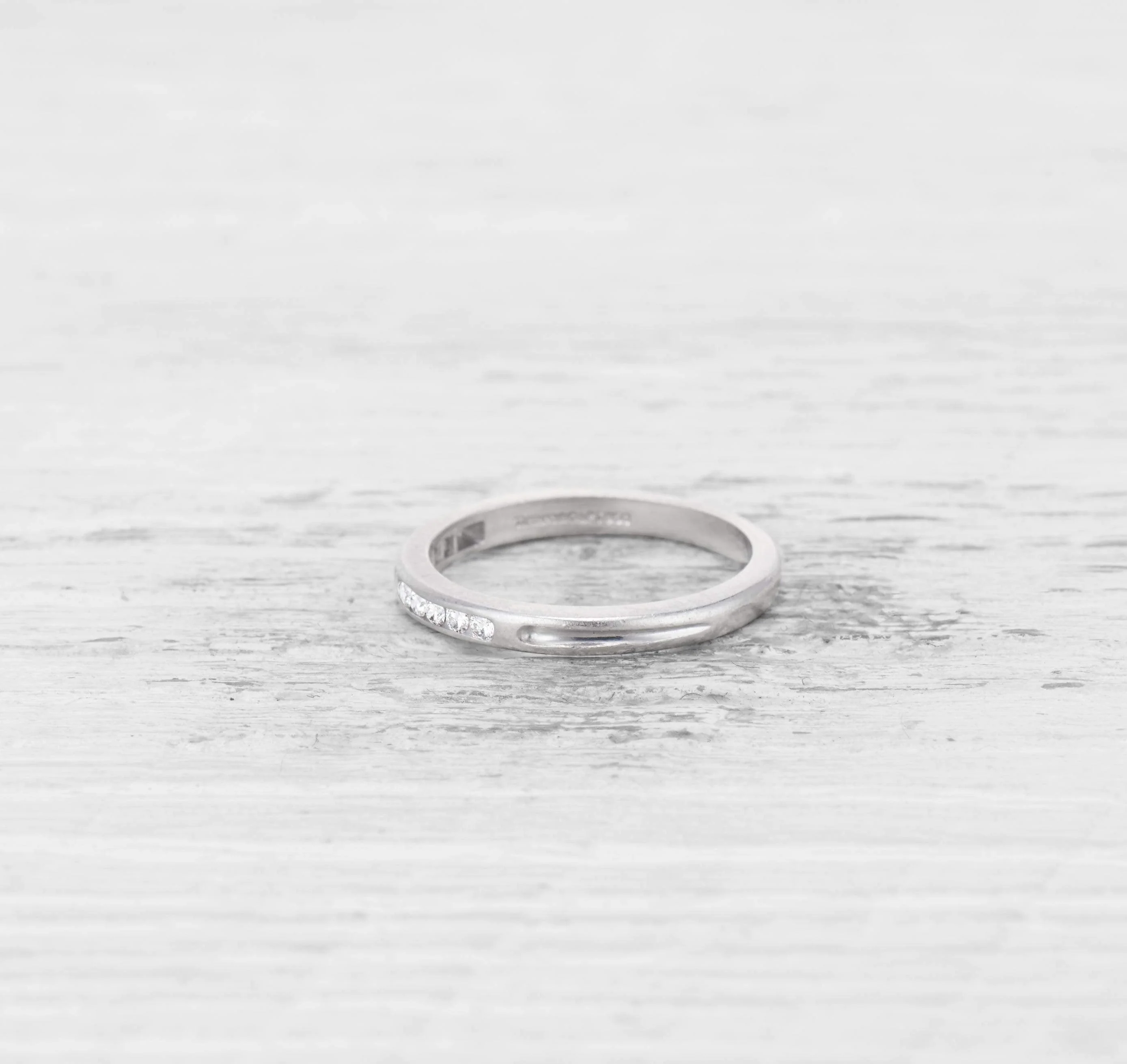 ART DECO TIFFANY & CO DIAMOND WEDDING BAND - Image 3