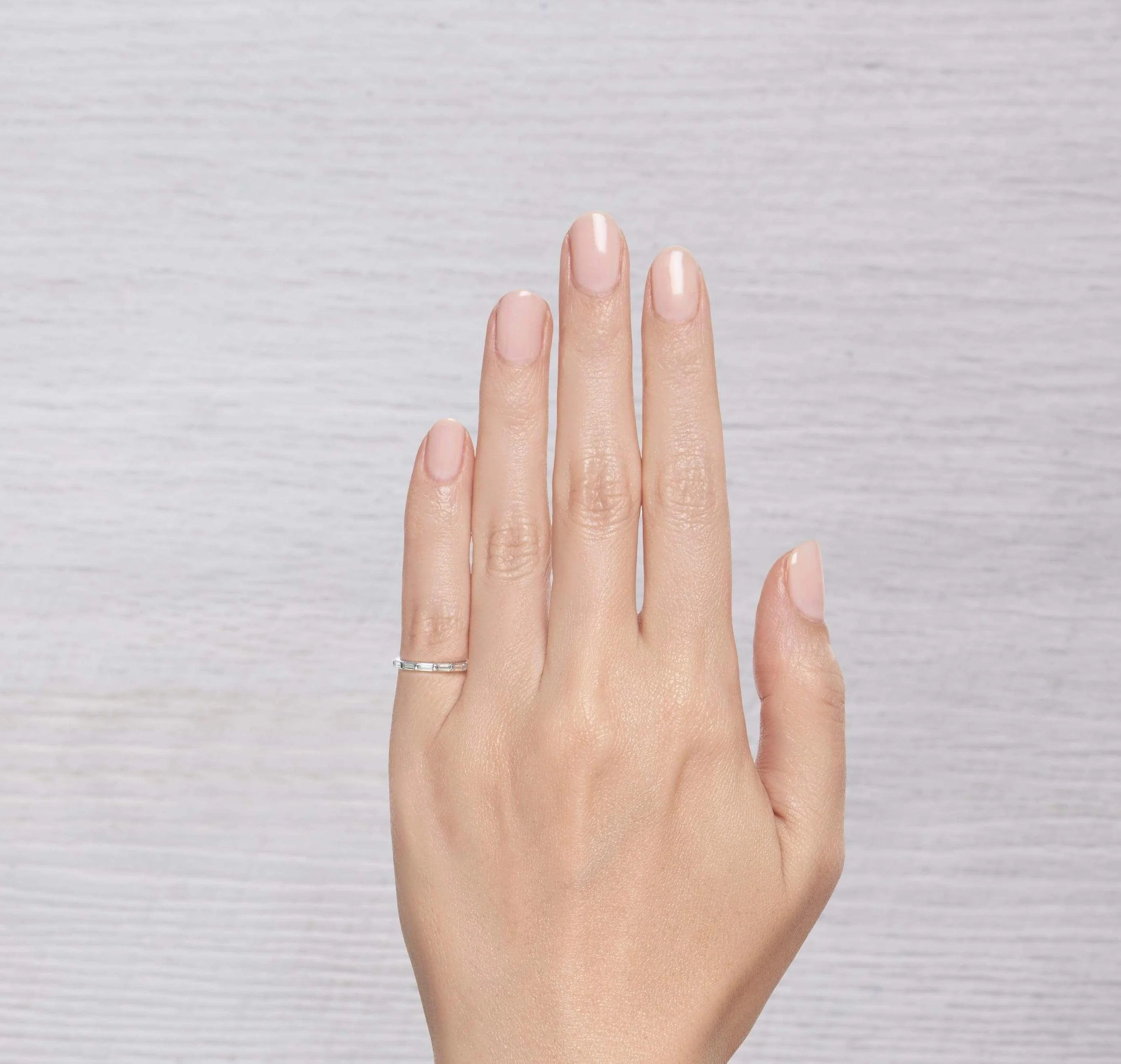 VINTAGE BAGUETTE CUT DIAMOND AND PLATINUM ETERNITY BAND - Image 5