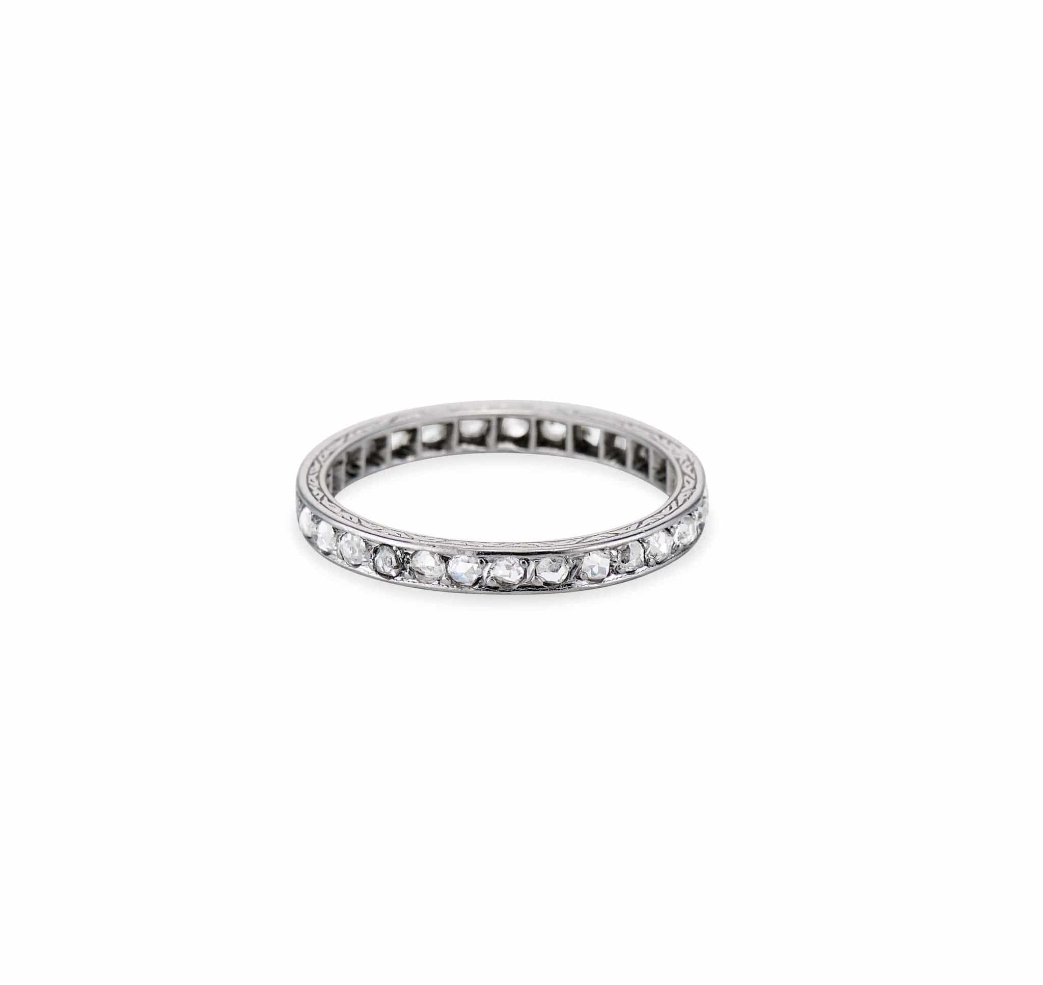 Belle Époque .50 Carat Rose-Cut Diamond Eternity Band, France