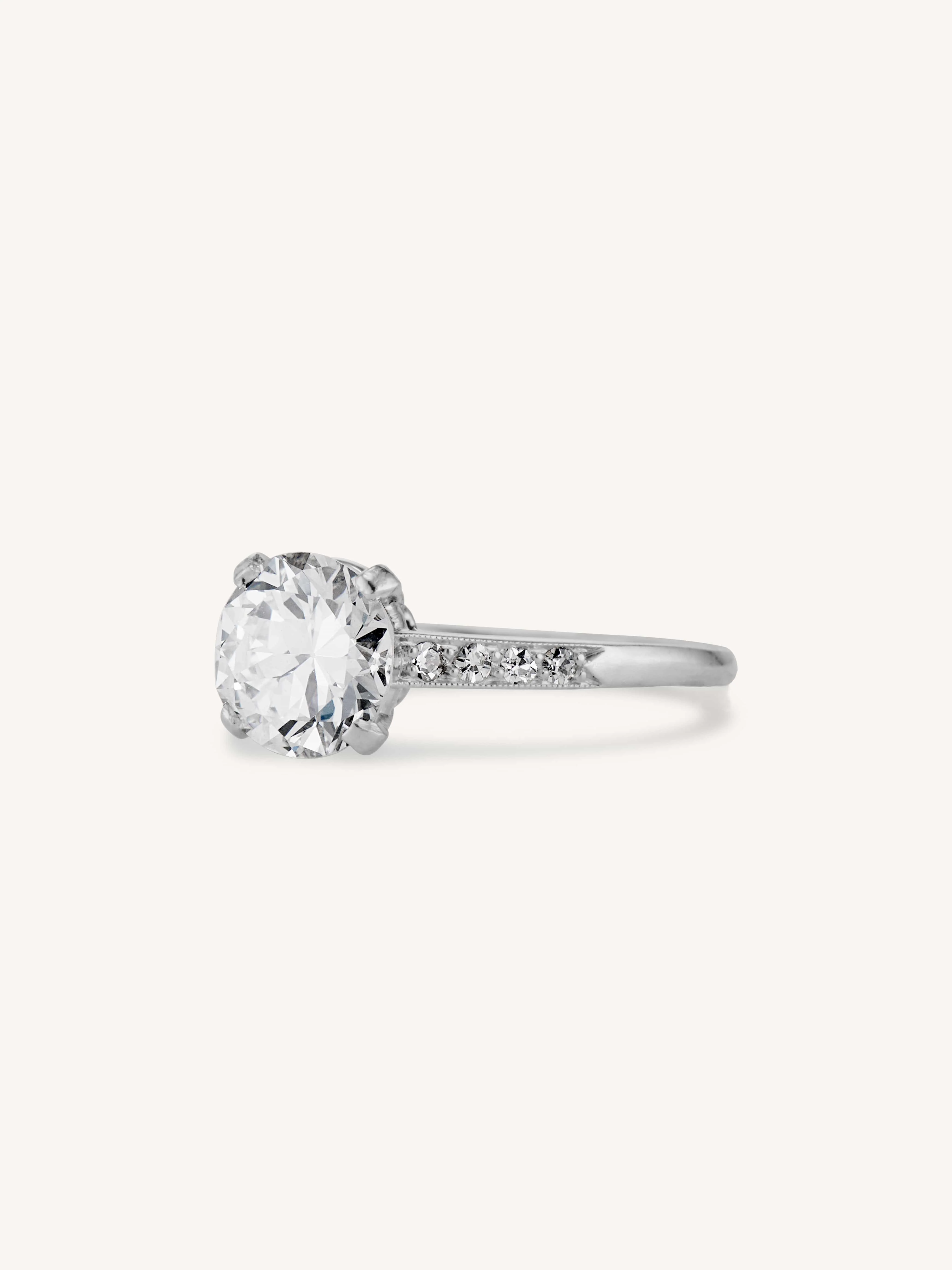 Cartier 1.31 Carat Transitional Cut Diamond Vintage Engagement Ring - Image 4