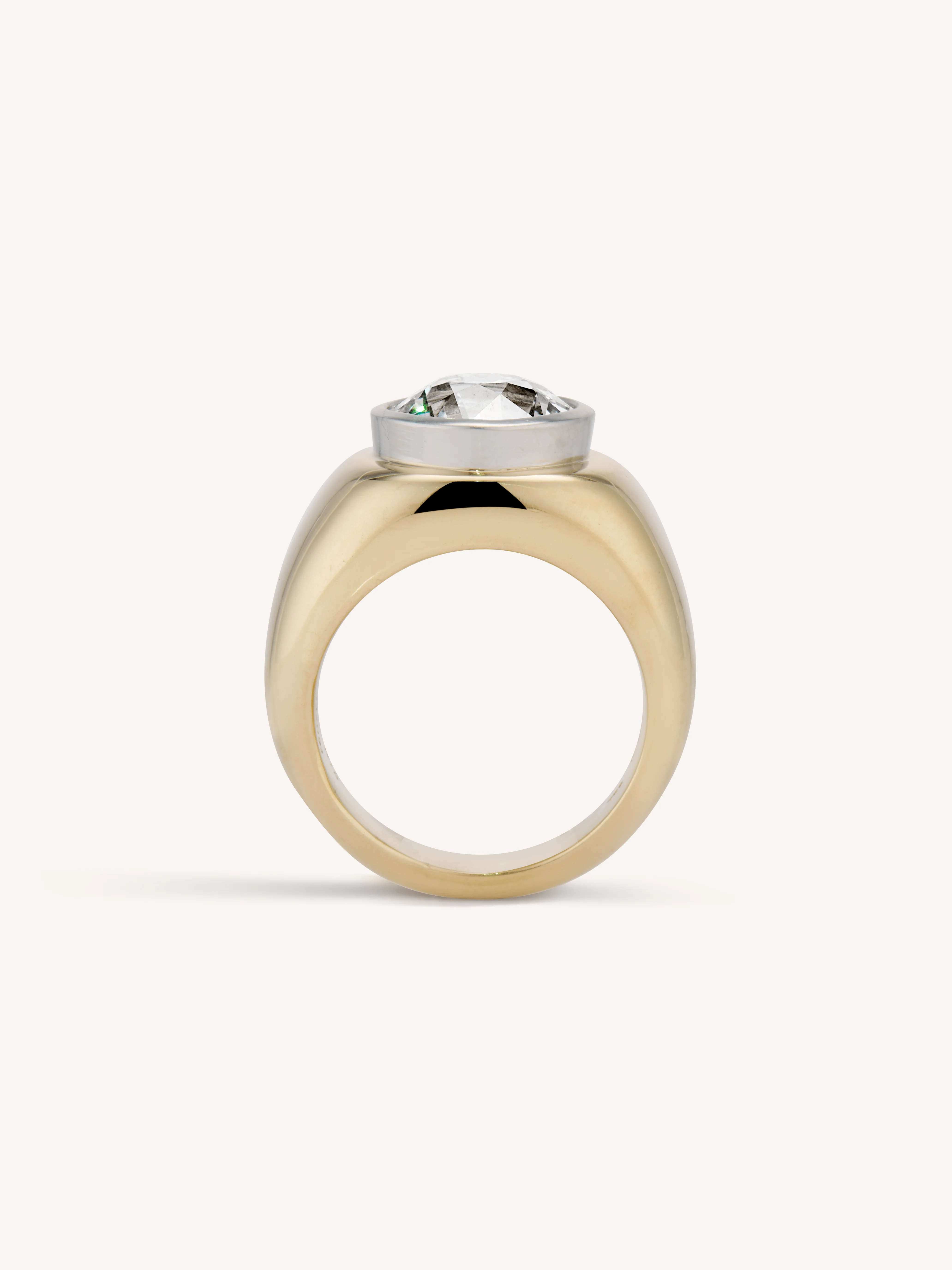 Cartier 4.76 Old European Cut Diamond Bombé Bezel Set Vintage Ring - Image 7