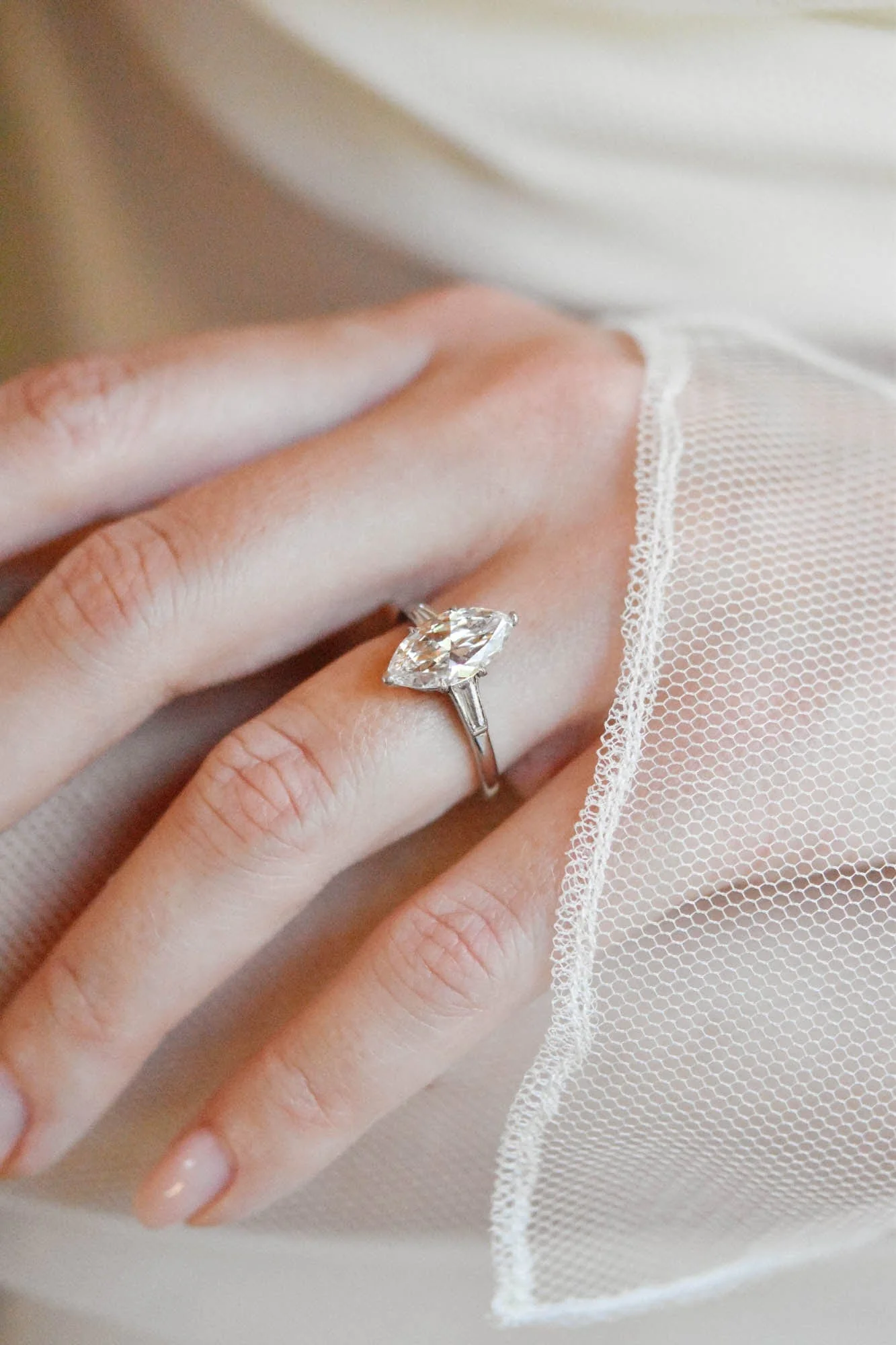 Cartier Art Deco 2.18 Carat Marquise Diamond Vintage Engagement Ring - Image 7