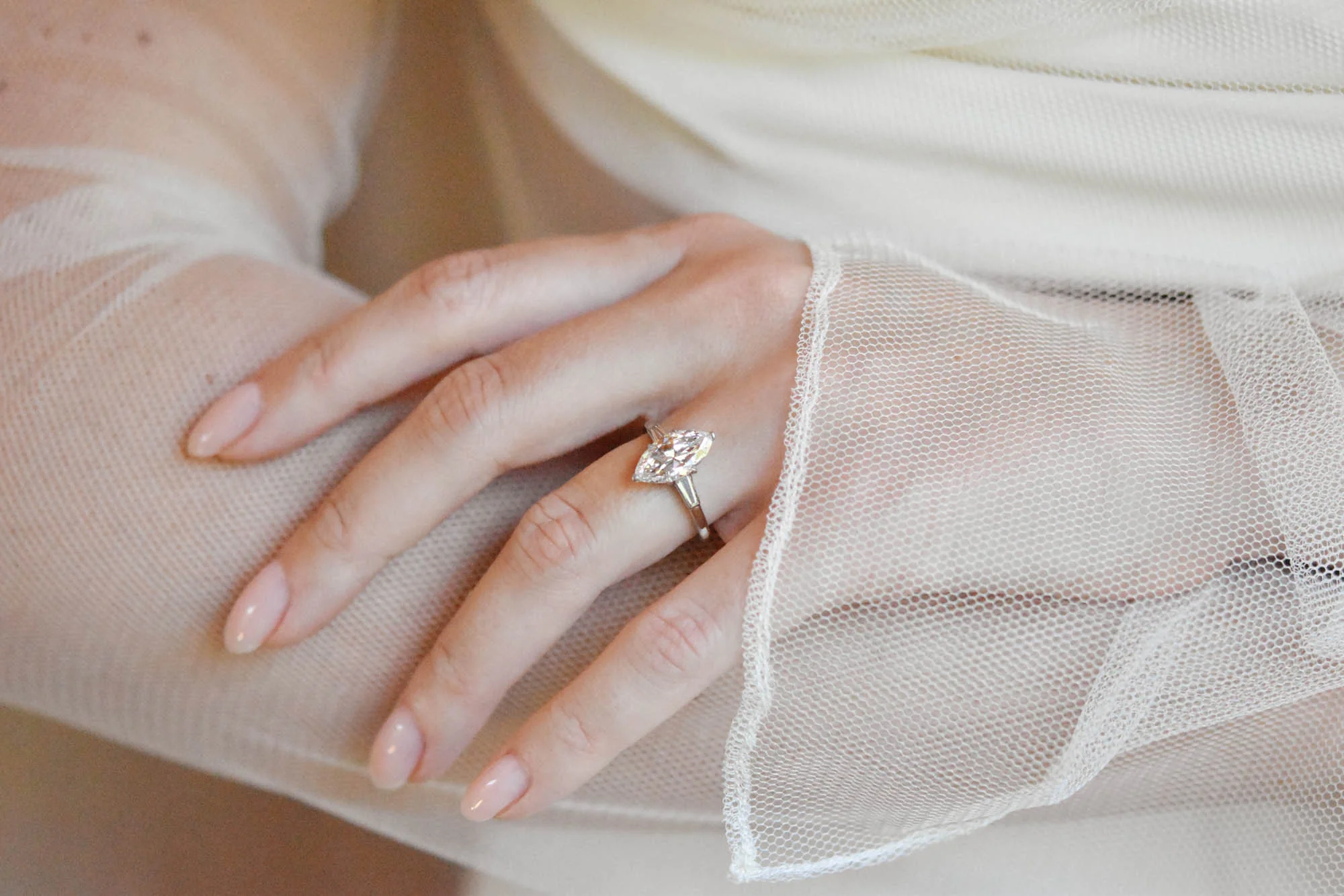 Cartier Art Deco 2.18 Carat Marquise Diamond Vintage Engagement Ring - Image 8