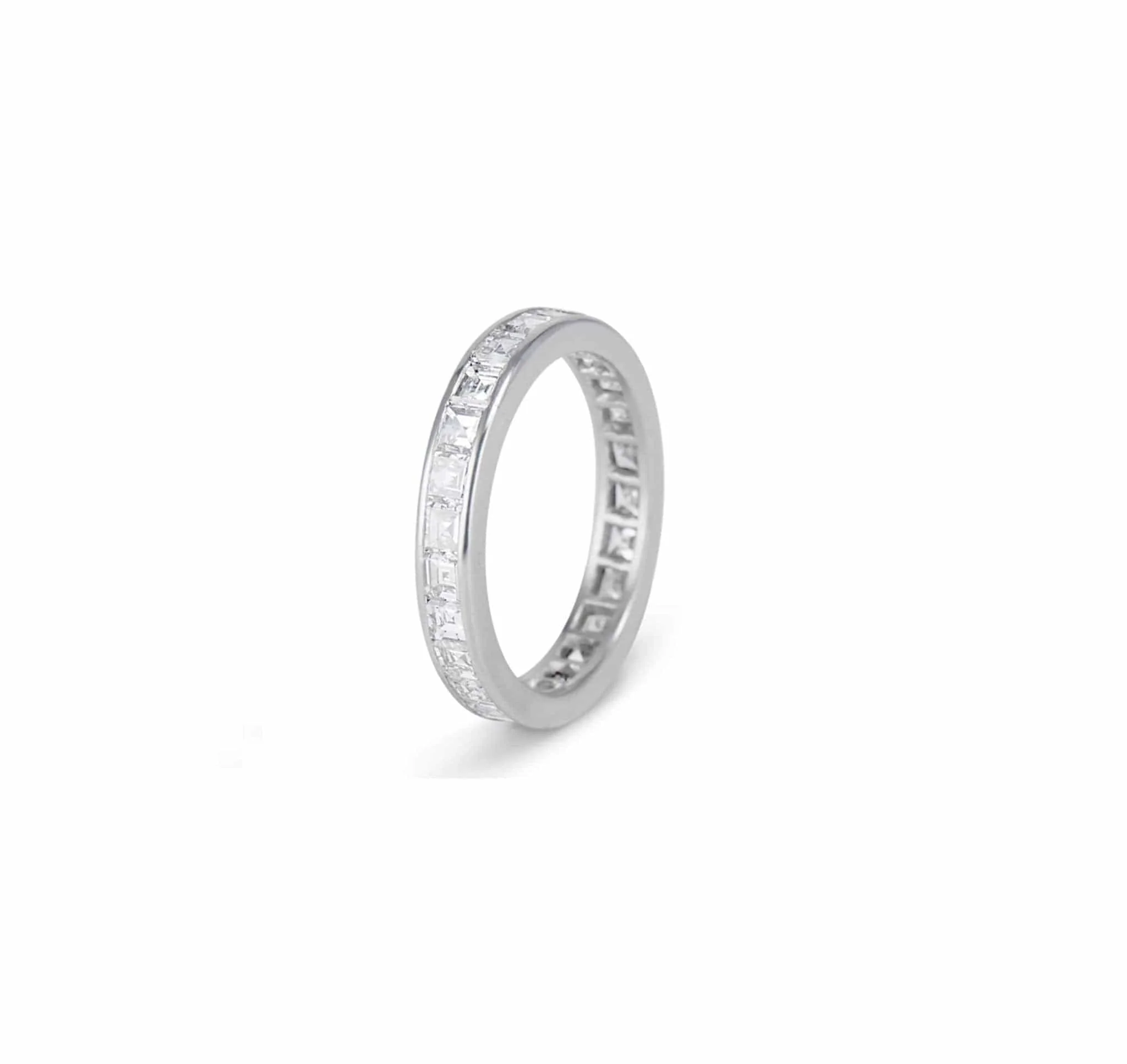 Mid-Century Cartier 1.75 Carat Baguette Diamond Eternity Band