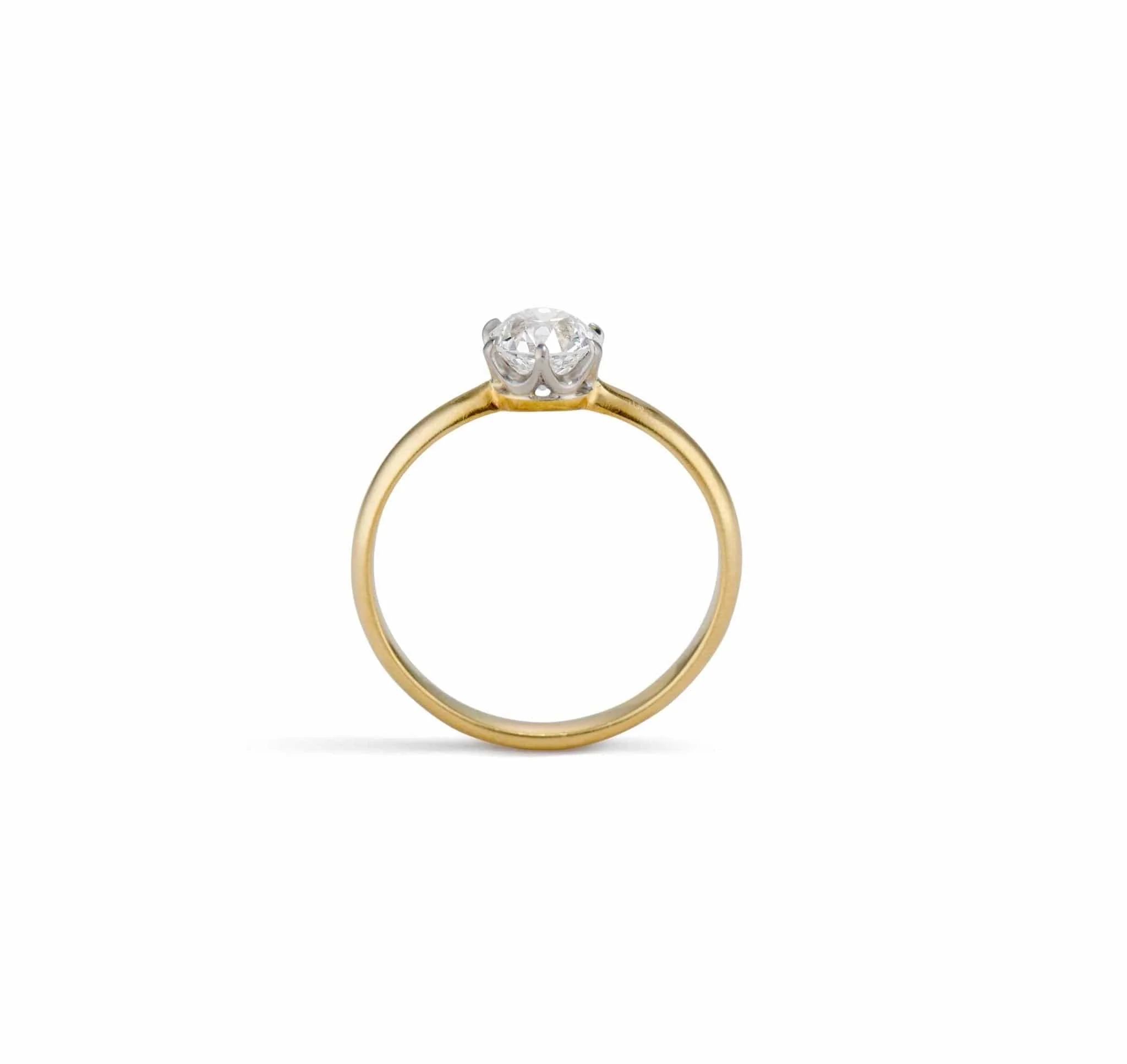 Classic Tiffany & Co. .91 Carat Old European Diamond Solitaire Engagement Ring - Image 4