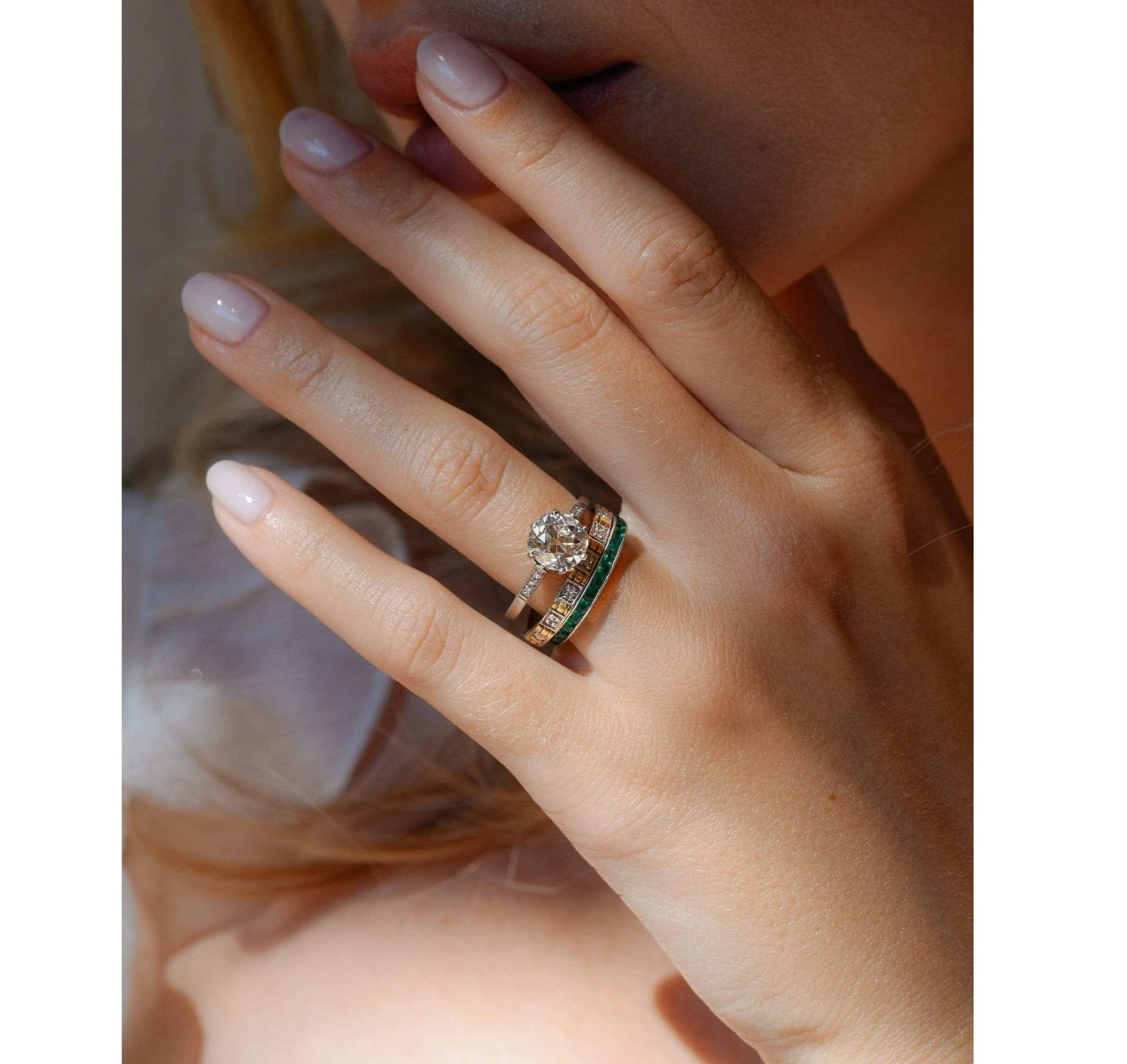 Edwardian 2.27 Carat Cushion Cut Diamond Engagement Ring - Image 5
