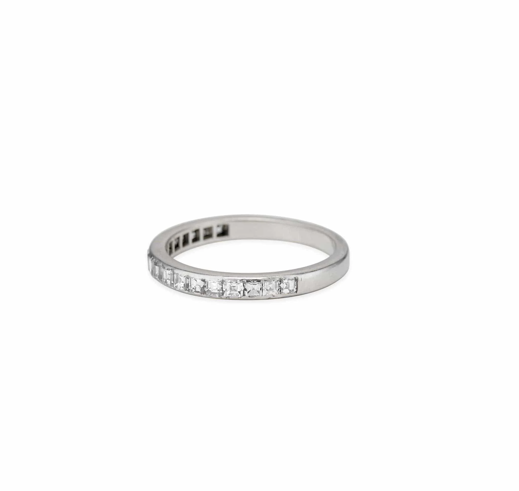 Art Deco 1.00 Carat Carré Cut Diamond Half Band - Image 2