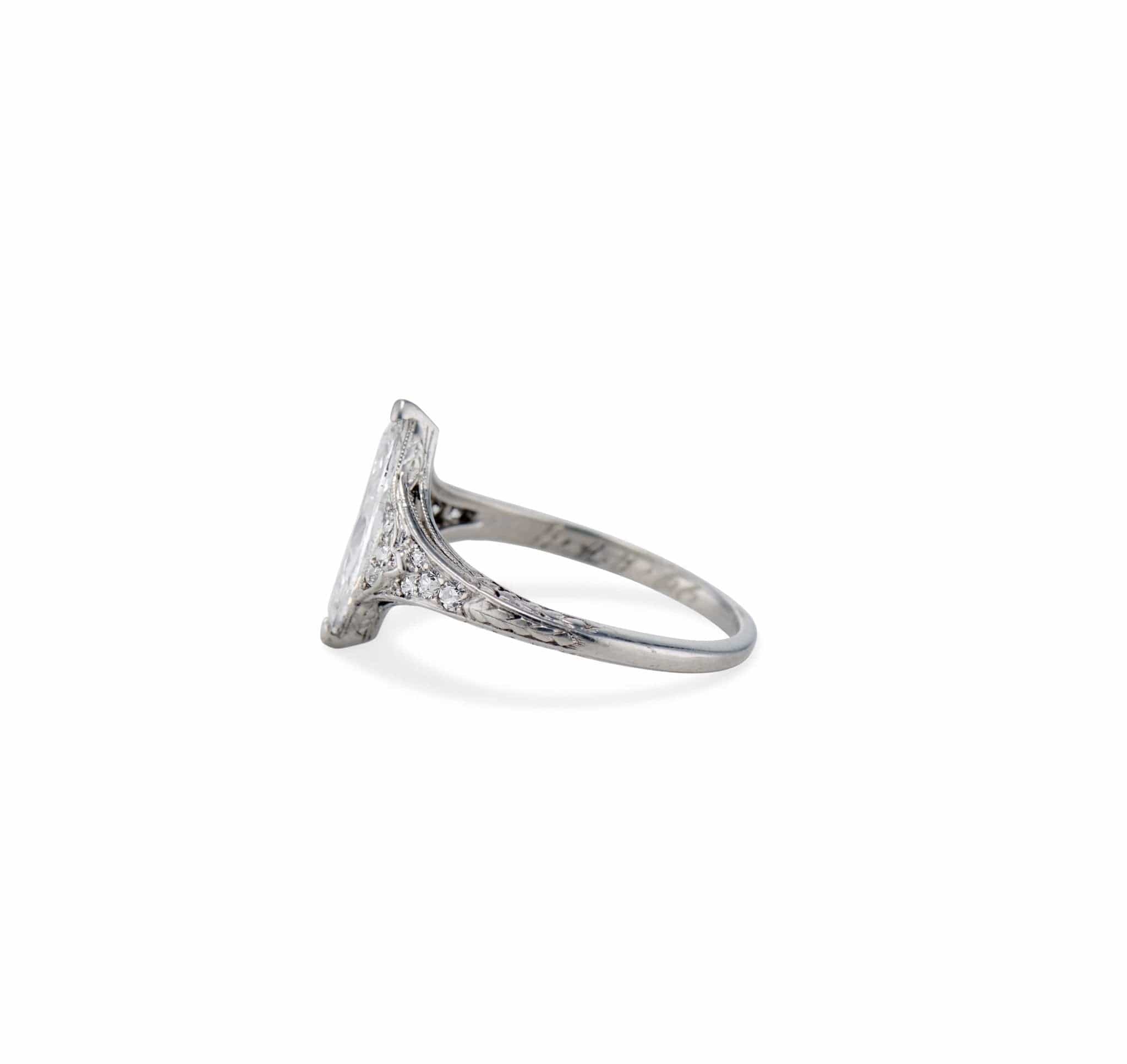 Edwardian 1.00 Marquise Diamond Engagement Ring - Image 4