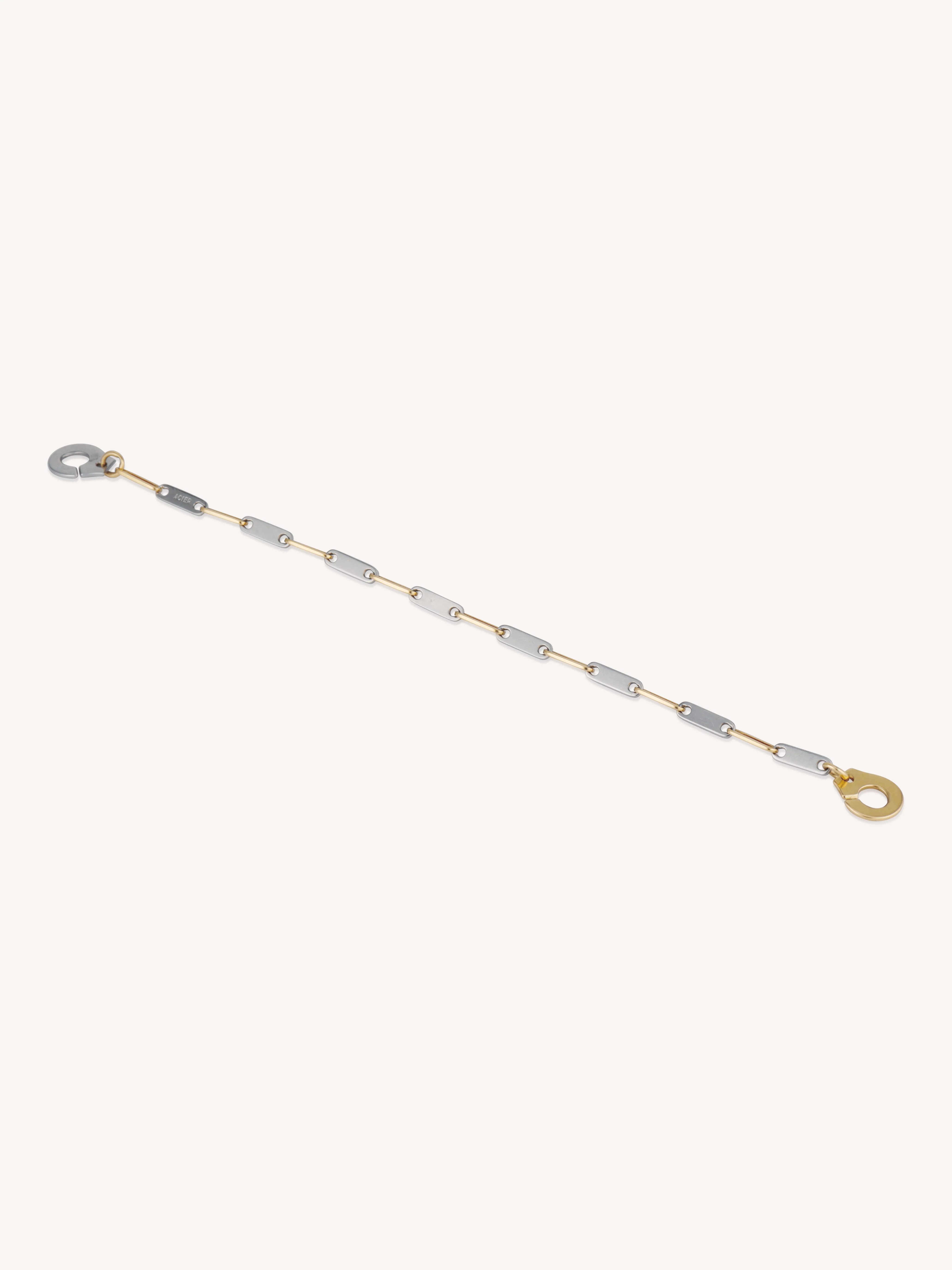 Vintage Dinh Van Menottes Stainless Steel and Gold Link Bracelet - Image 3