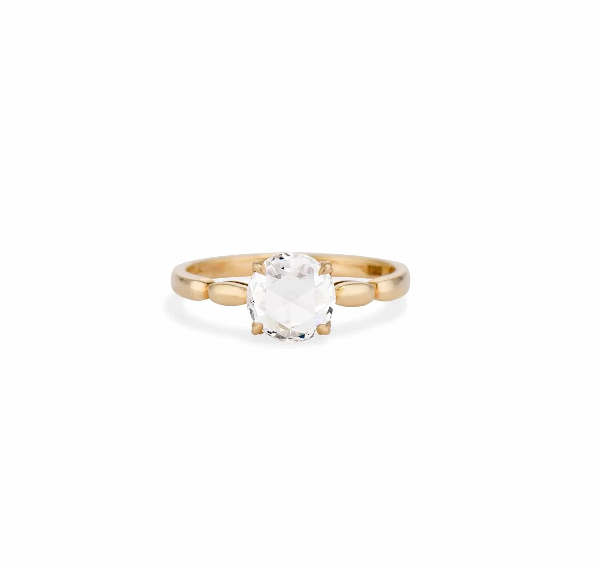 Early Art Deco 1.01 Carat Rose Cut Solitaire Engagement Ring