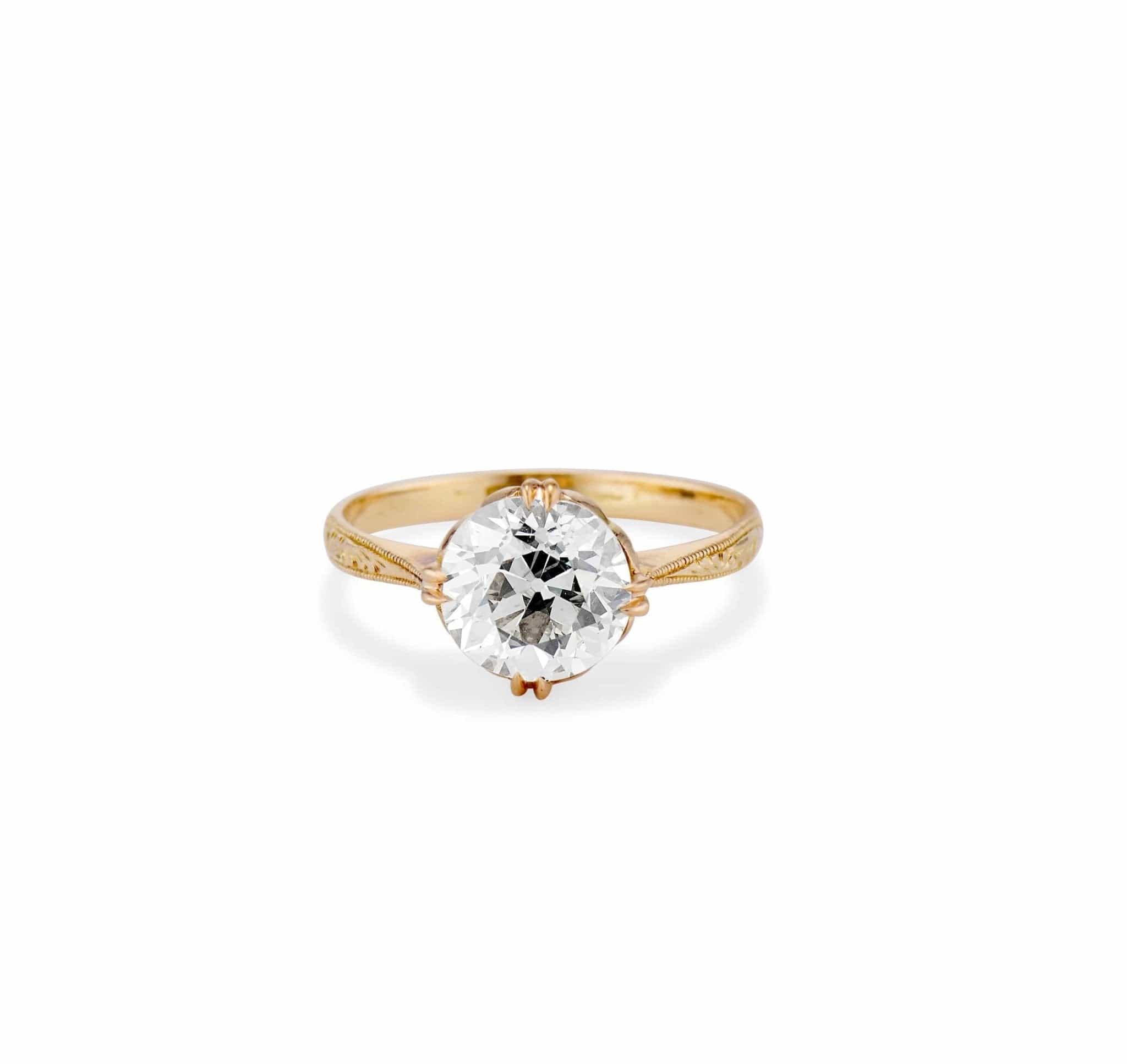 Early Edwardian 2.15 Carat Old European Cut Diamond Solitaire