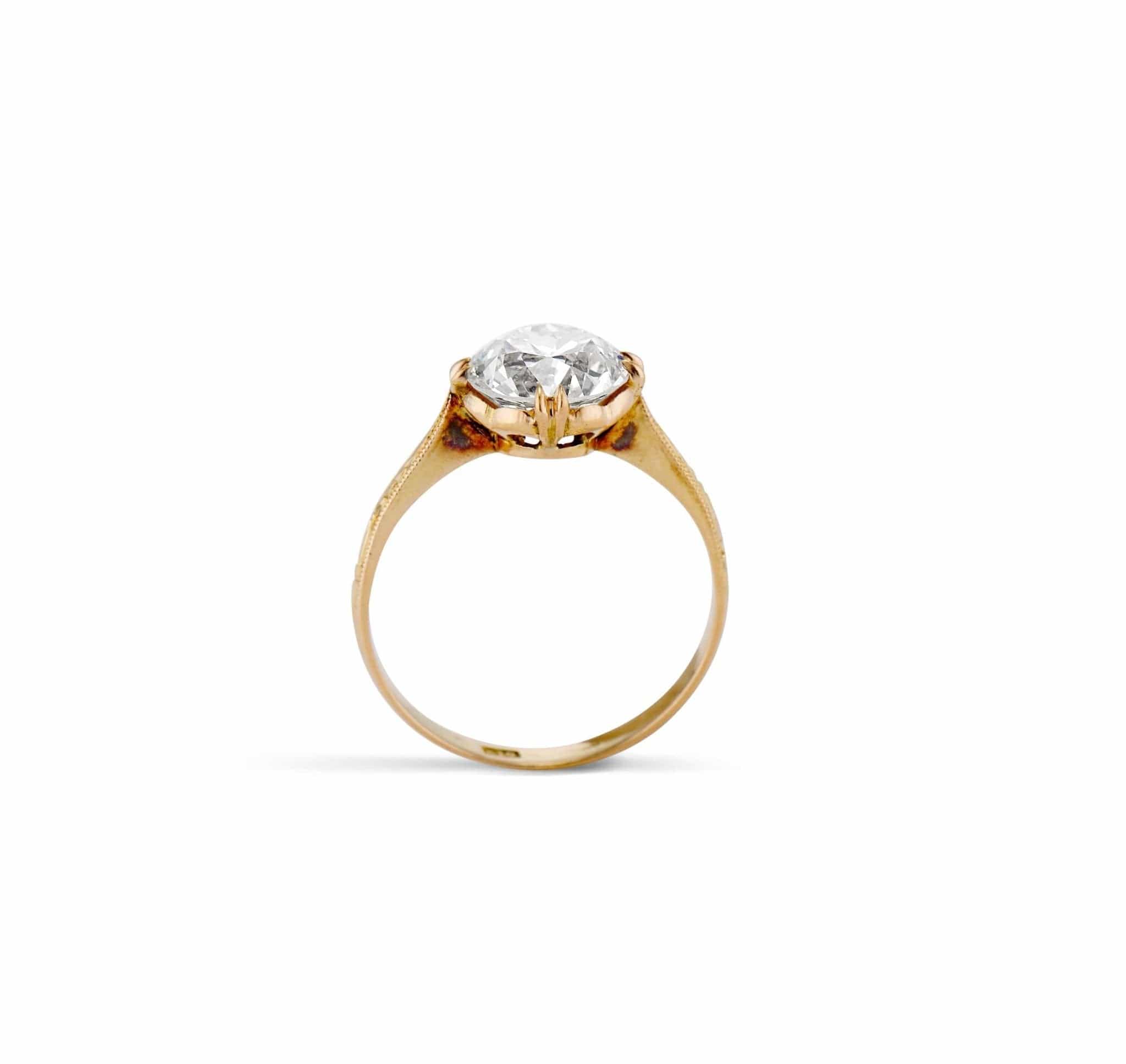 Early Edwardian 2.15 Carat Old European Cut Diamond Solitaire - Image 5