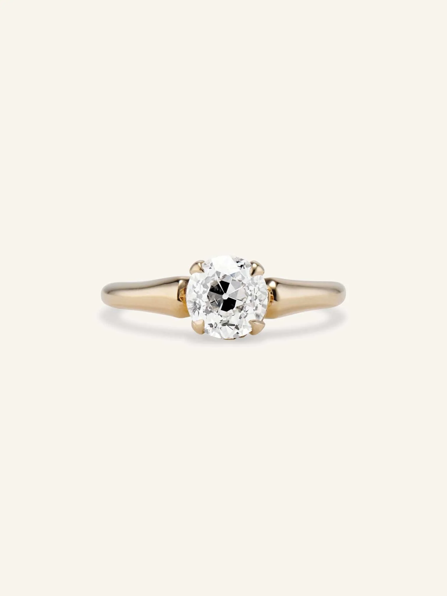Edwardian 1.05 Carat Old European Cut Diamond Solitaire Vintage Engagement Ring