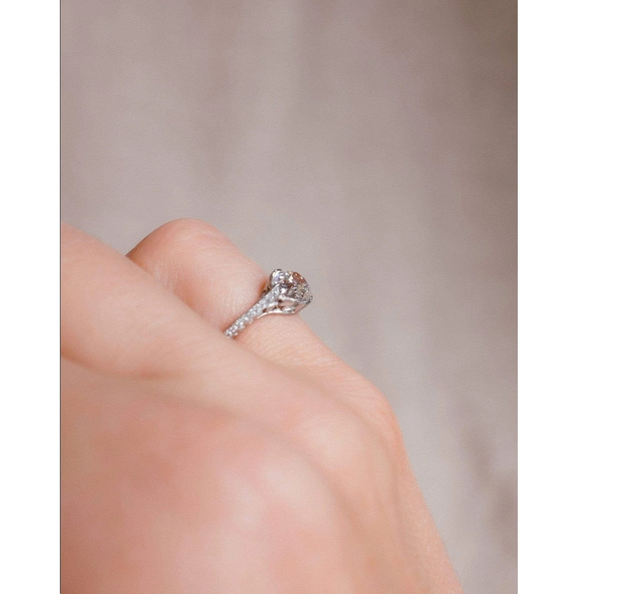 Edwardian 1.13 Carat Old Mine Cushion Cut Diamond Ring - Image 6