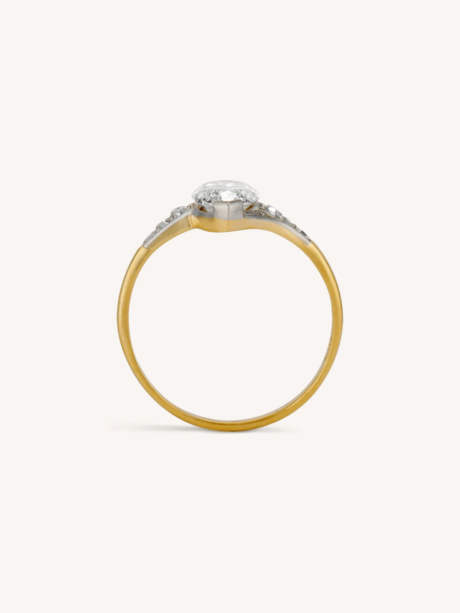 Edwardian 1.38 Carat Marquise Cut Antique Solitaire Engagement Ring - Image 8
