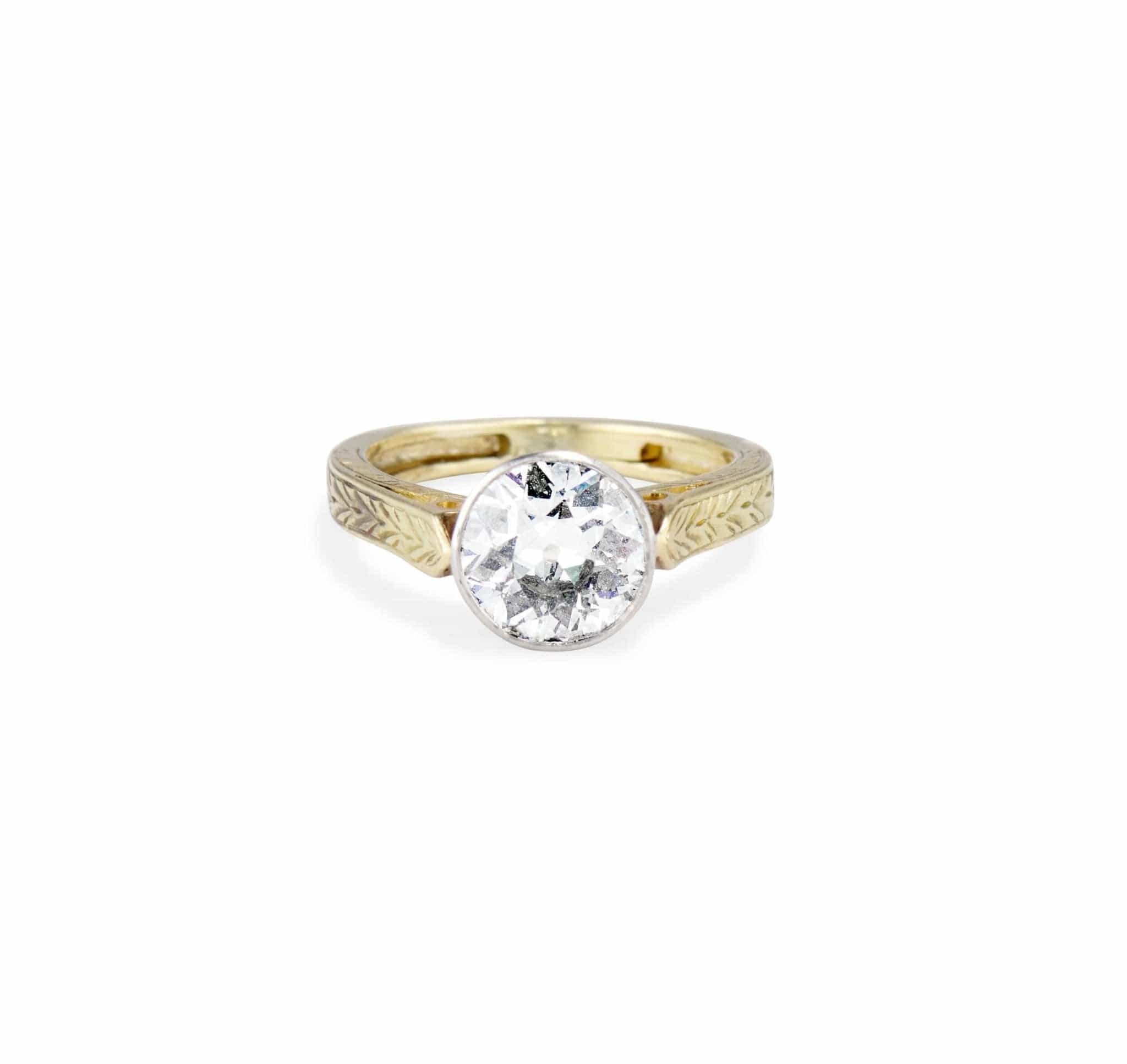 Edwardian 1.44 Carat Old European Cut Diamond Solitaire Engagement Ring - Image 2