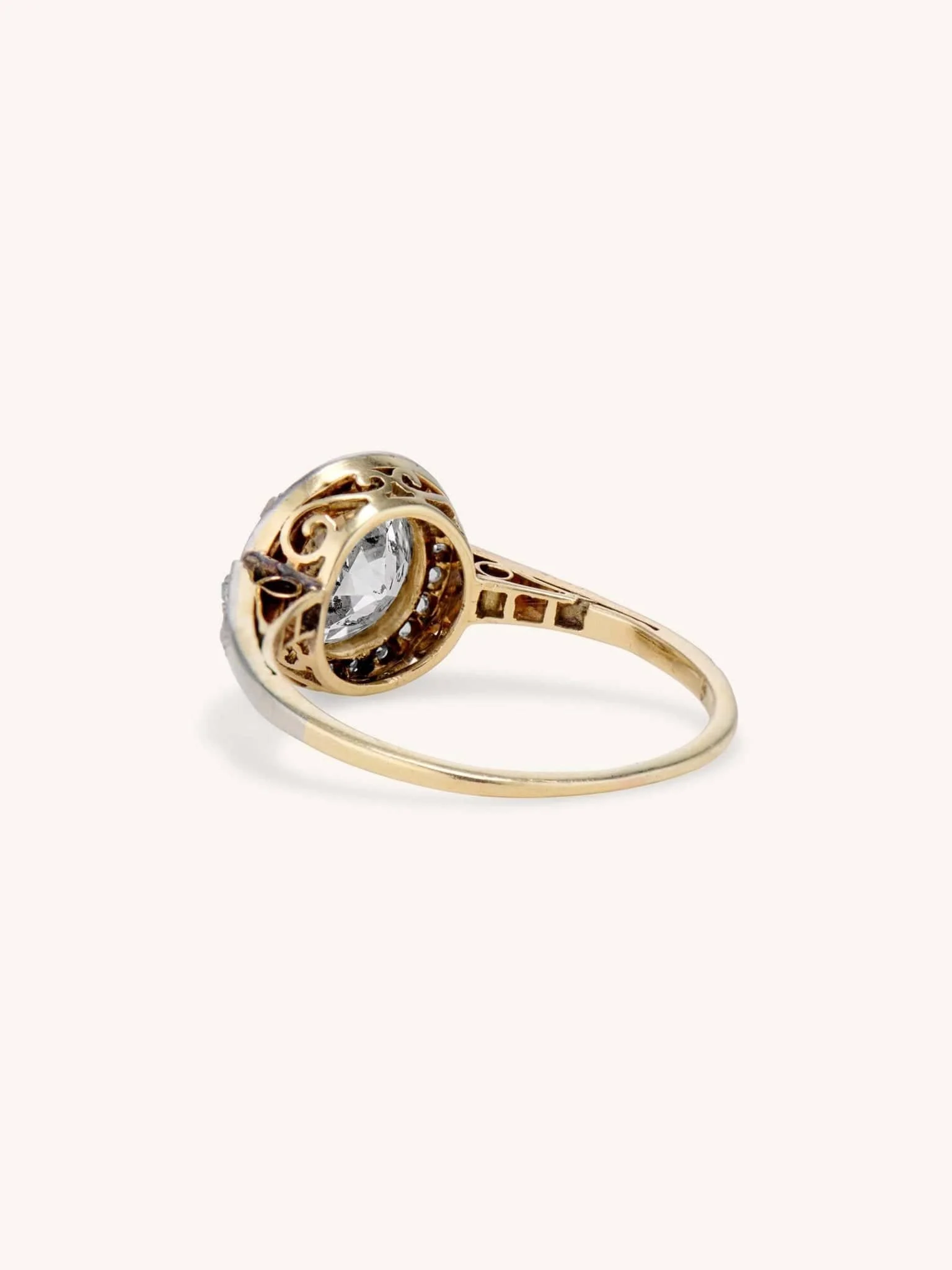 Edwardian 1.63 Old European Cut Diamond Halo Engagement Ring, Dutch - Image 4