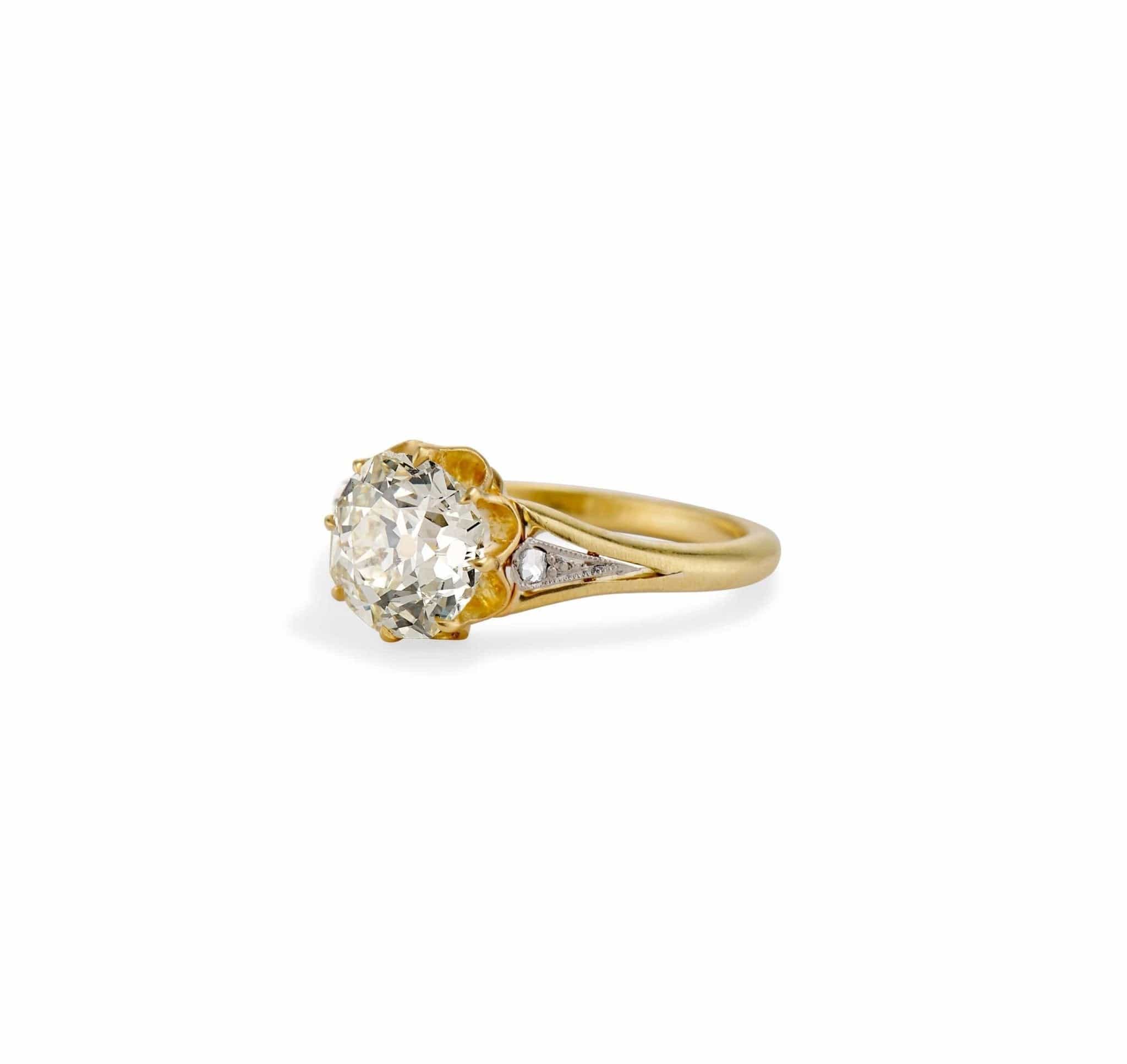 Edwardian 2.03 Carat Old European Diamond Engagement Ring - Image 2