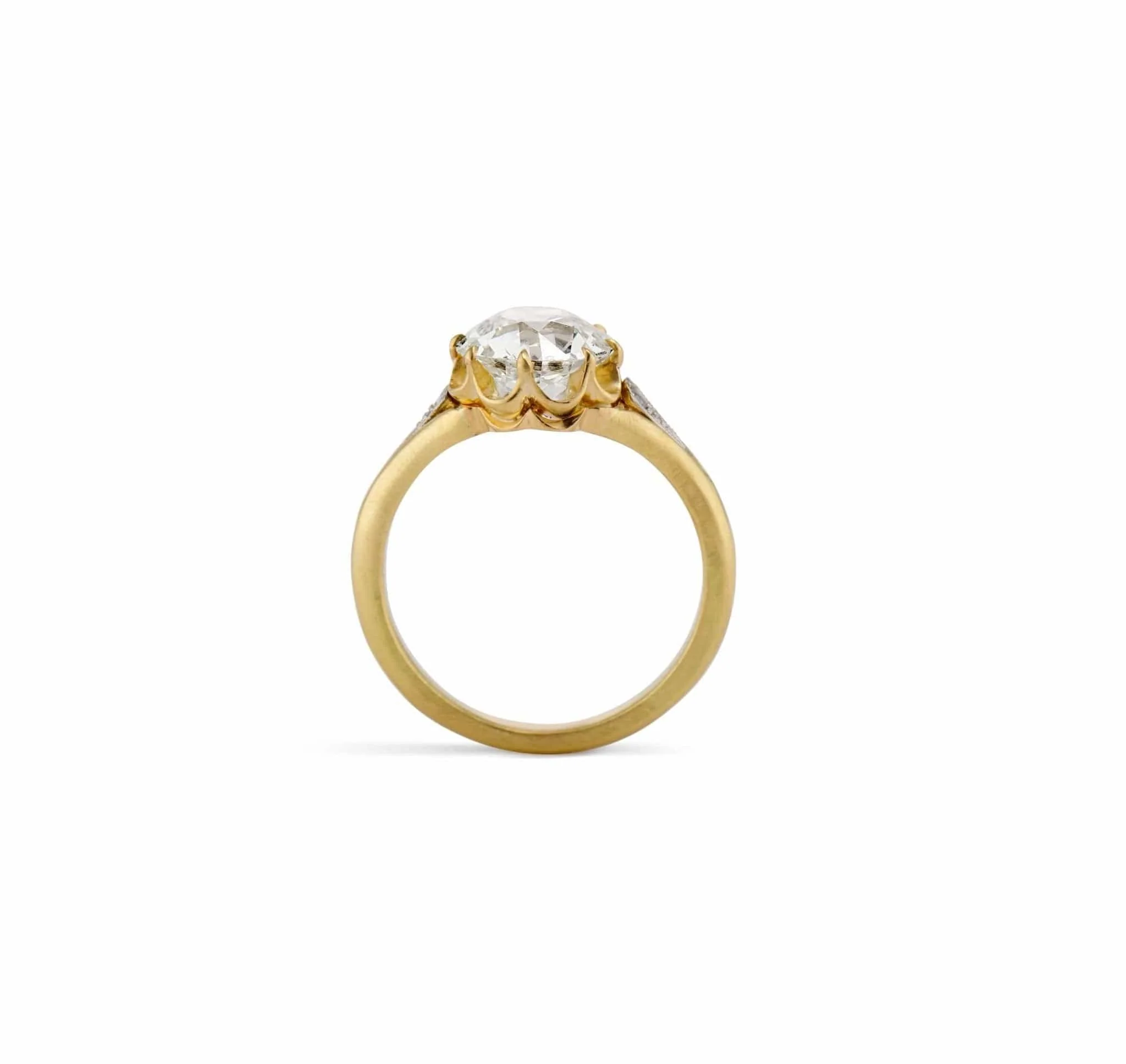Edwardian 2.03 Carat Old European Diamond Engagement Ring - Image 3
