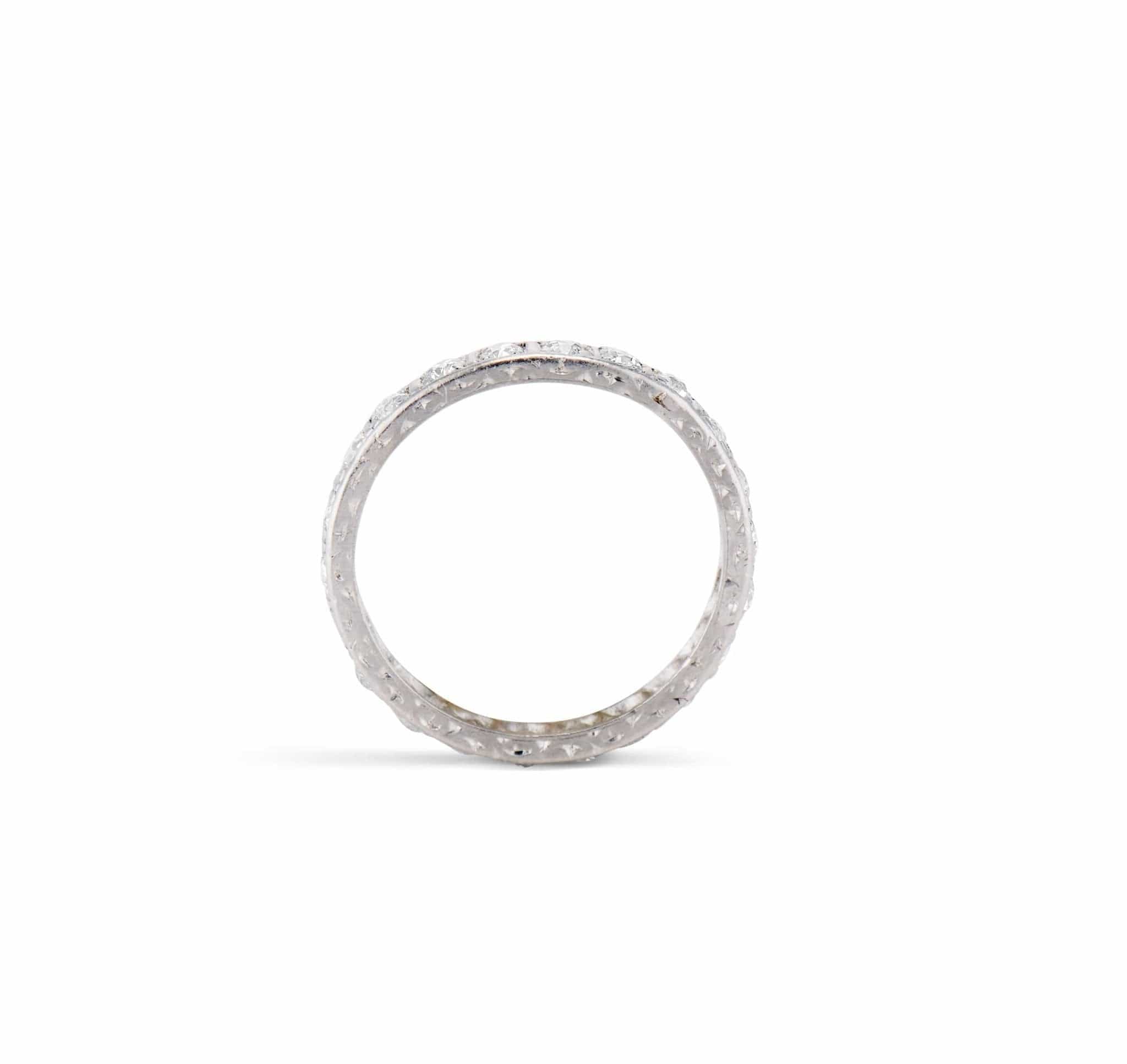 Edwardian .70 Carat Old European-Cut Diamond Eternity Band - Image 2