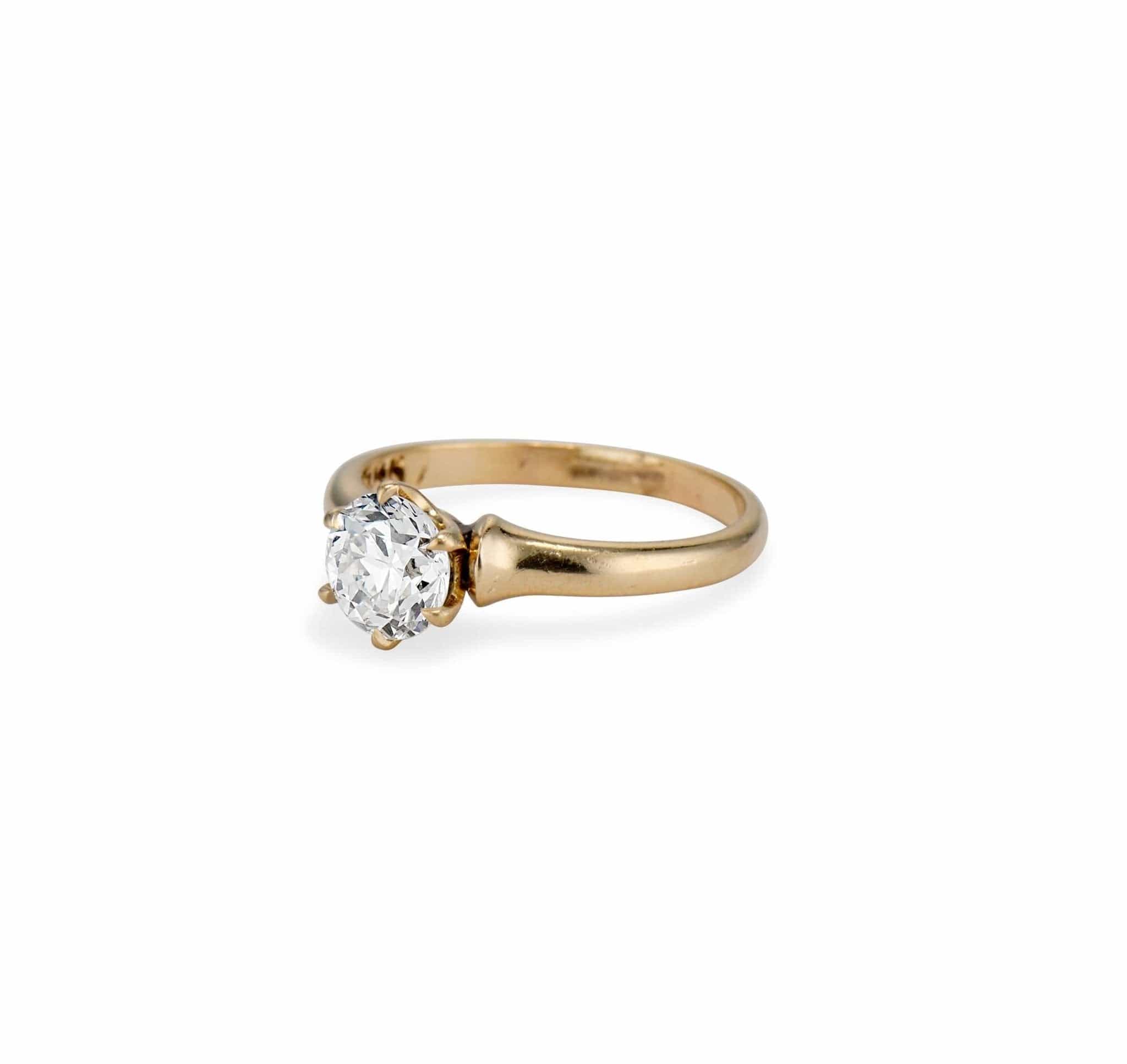 Edwardian .80 Old European-Cut Diamond Solitaire Engagement Ring - Image 2
