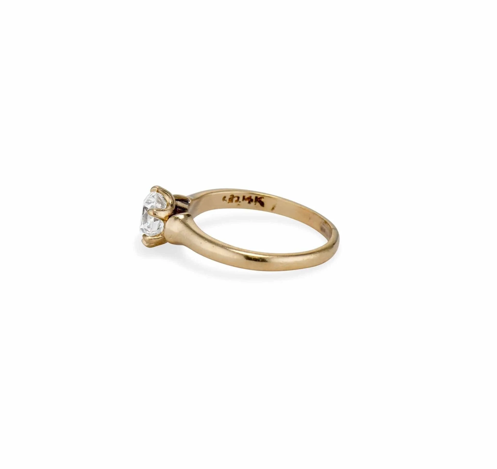 Edwardian .80 Old European-Cut Diamond Solitaire Engagement Ring - Image 4