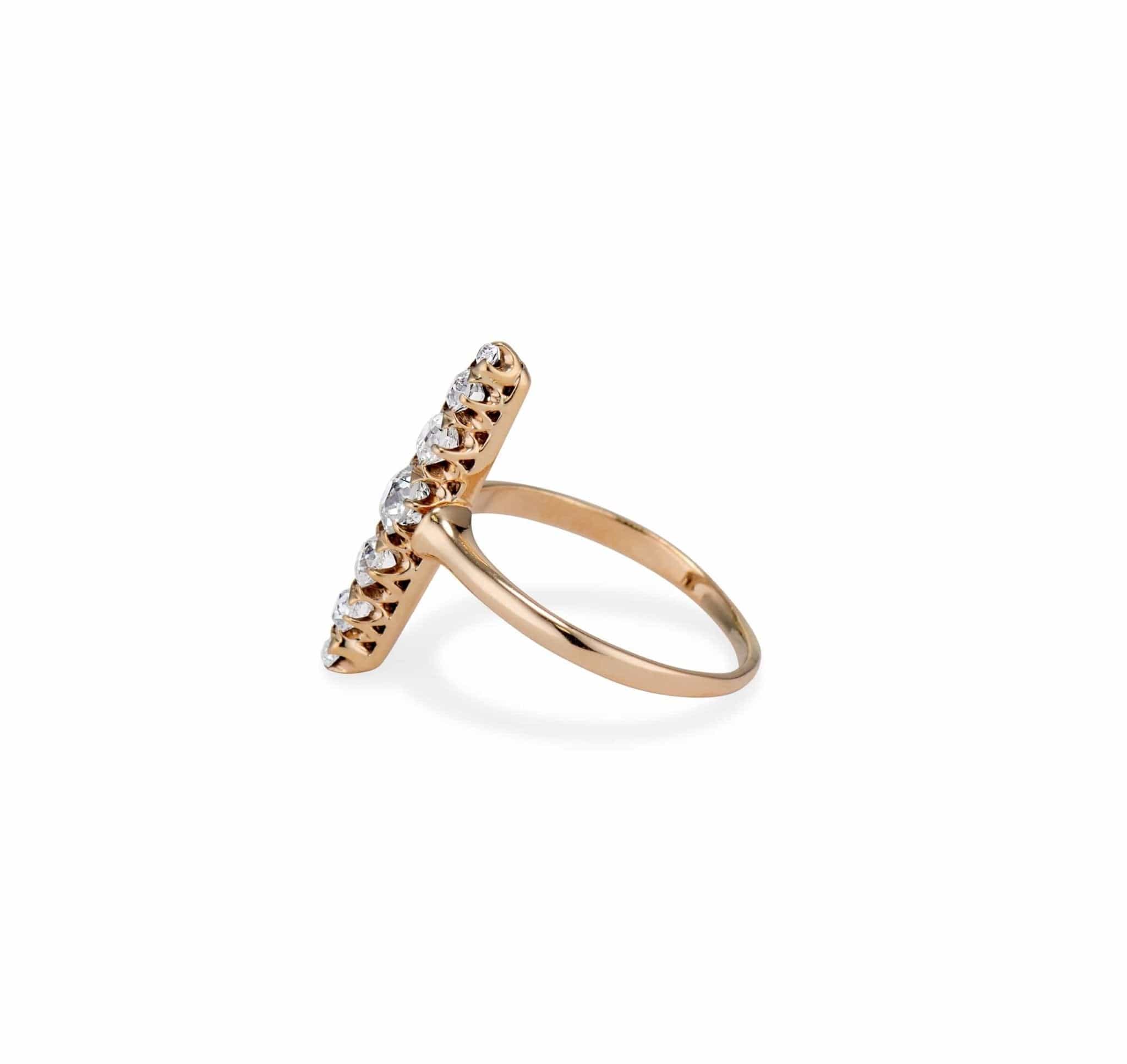 Edwardian Old European-Cut Diamond and Gold Dinner Ring - Image 3