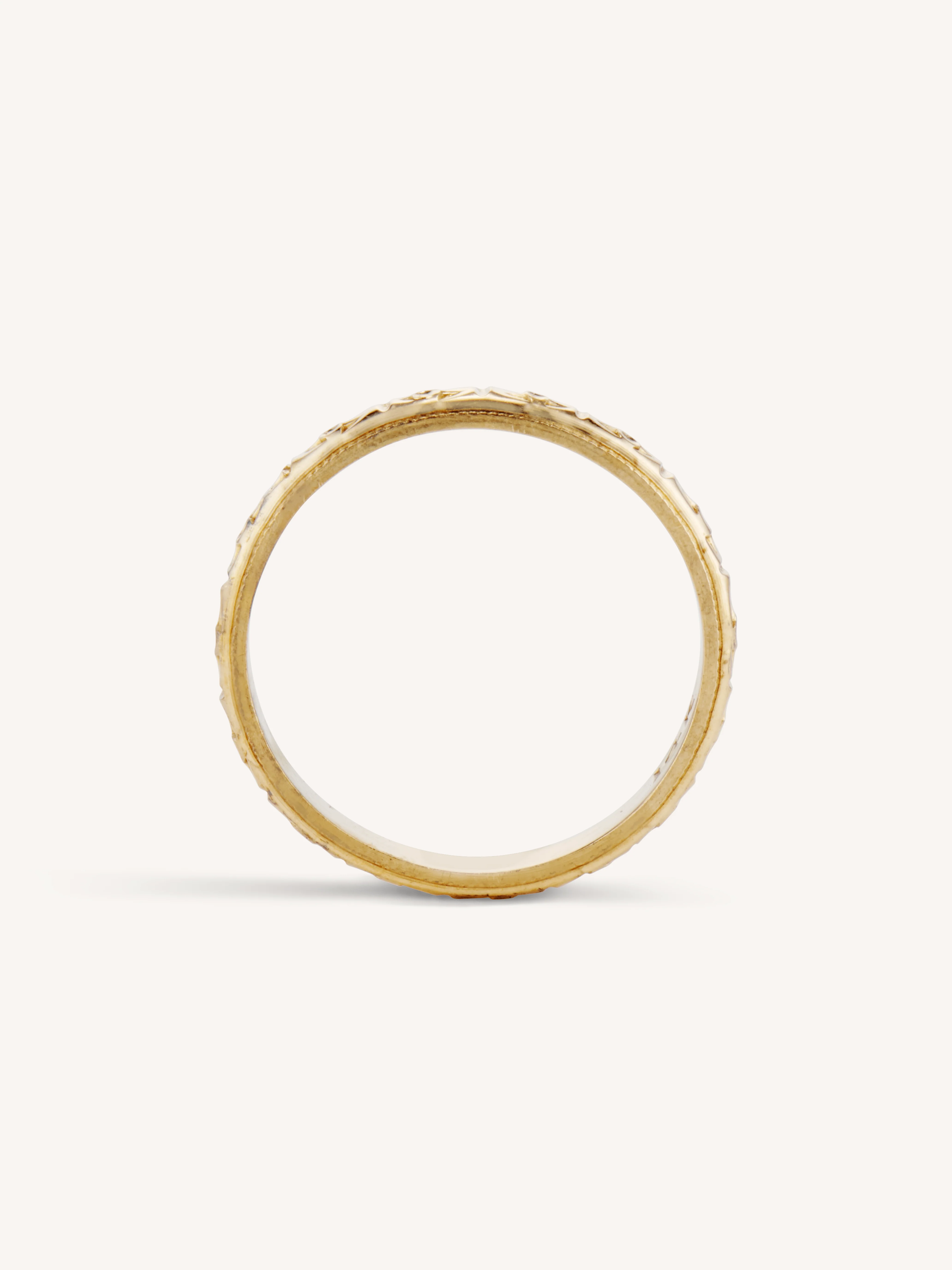 Edwardian Engraved Gold Wedding Band - Image 5