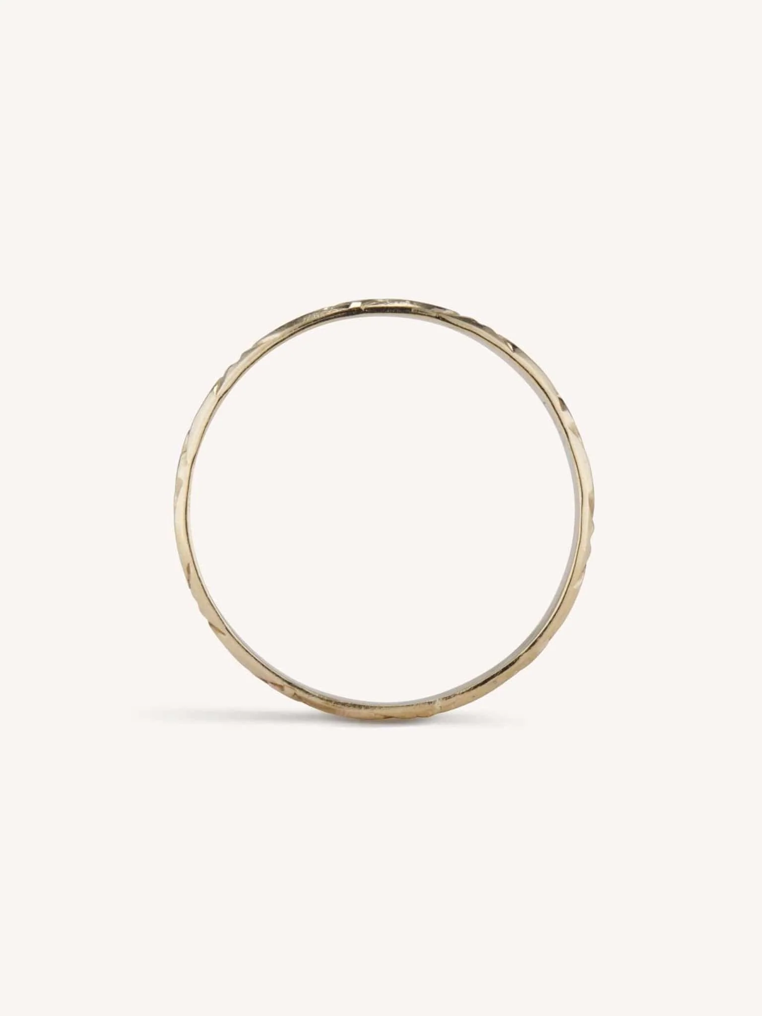 Edwardian Floral Engraved Gold Band - Image 4