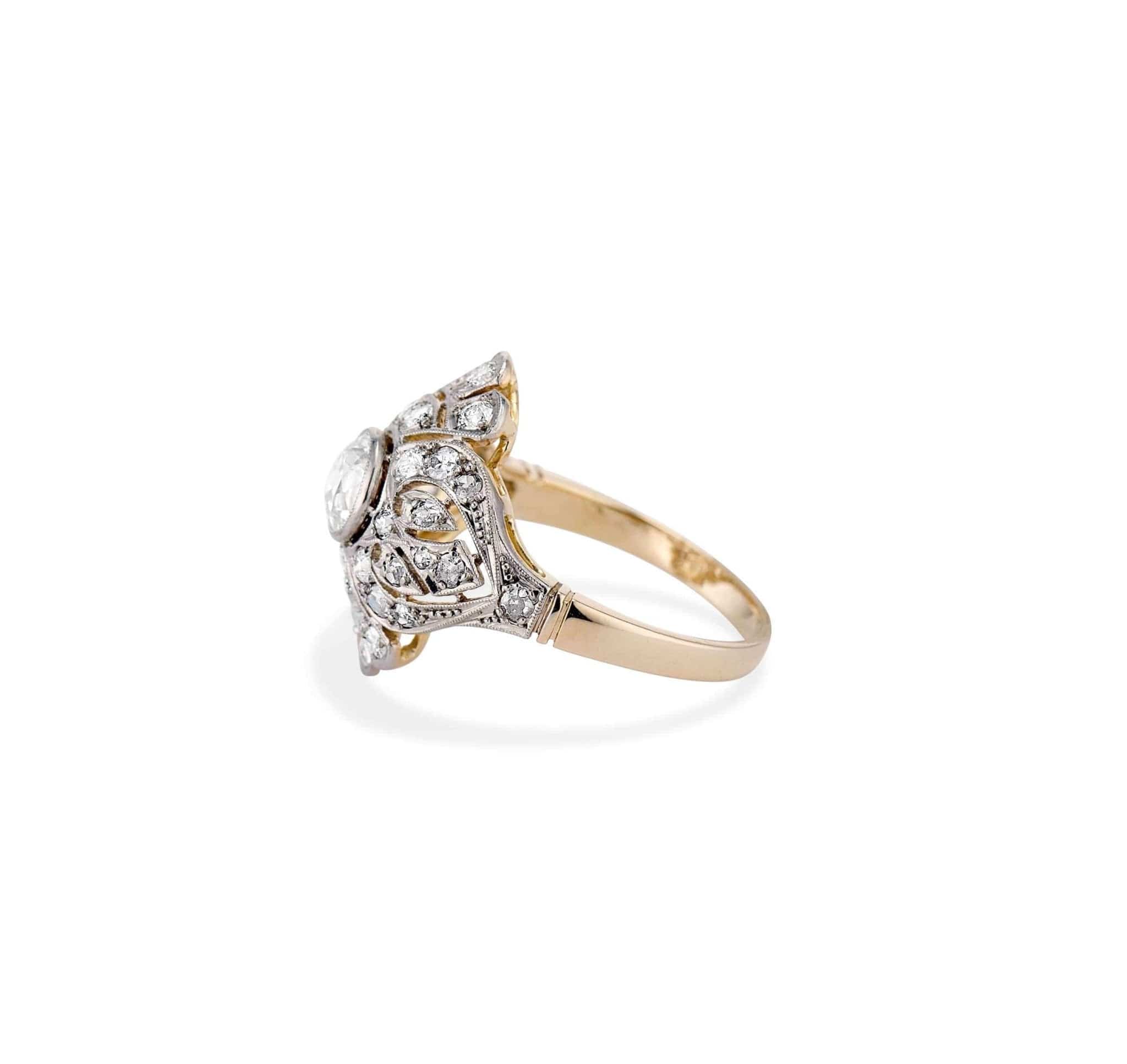 Edwardian .70 Carat Old European Cut Diamond & Filigree Ring - Image 3