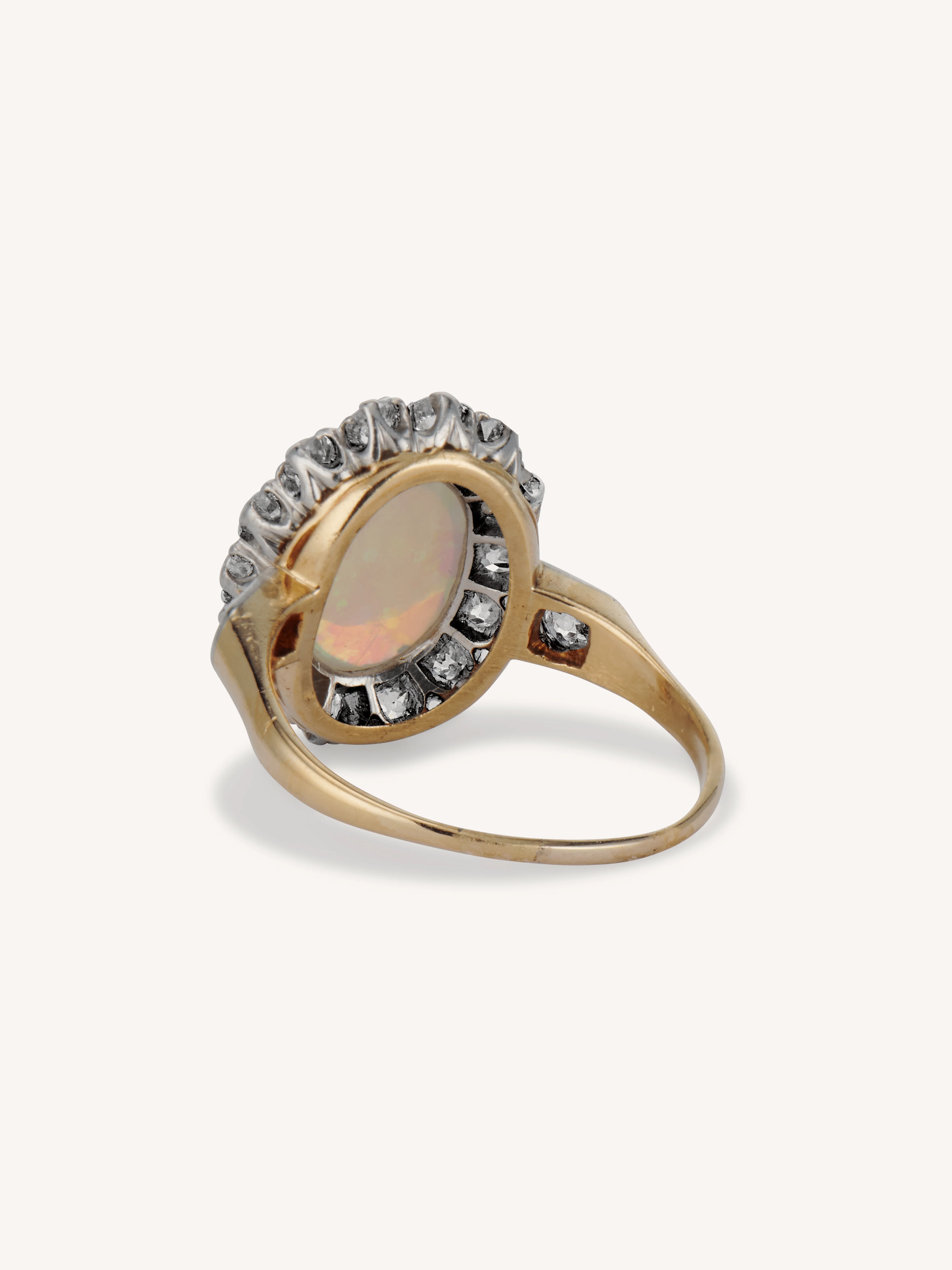 T.B. Starr Edwardian Opal & Diamond Antique Cluster Ring, New York City - Image 5