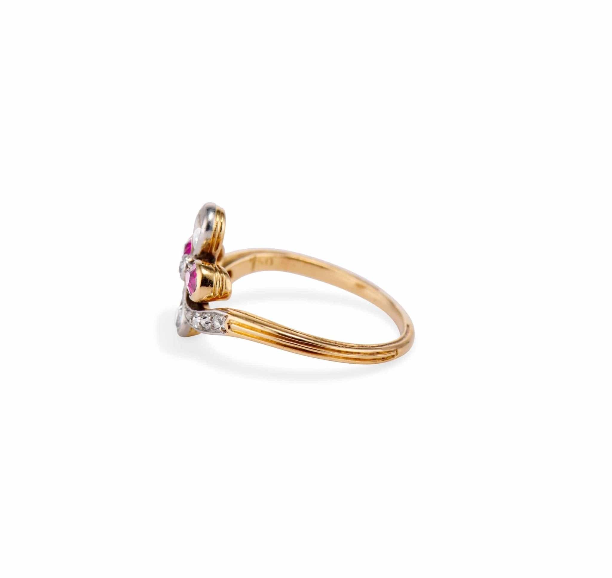 Edwardian Ruby and Diamond Tiara Ring - Image 3