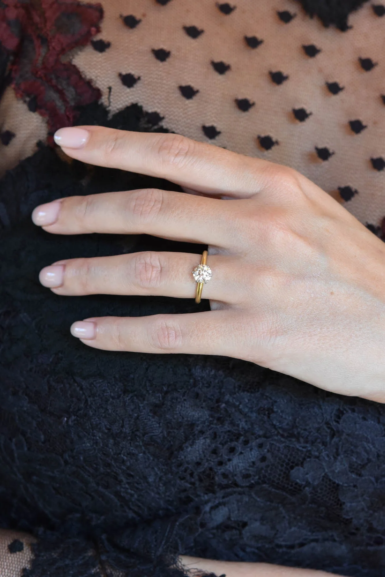 Edwardian Tiffany & Co. 1.21 Carat Old European Cut Diamond Vintage Engagement Ring - Image 7