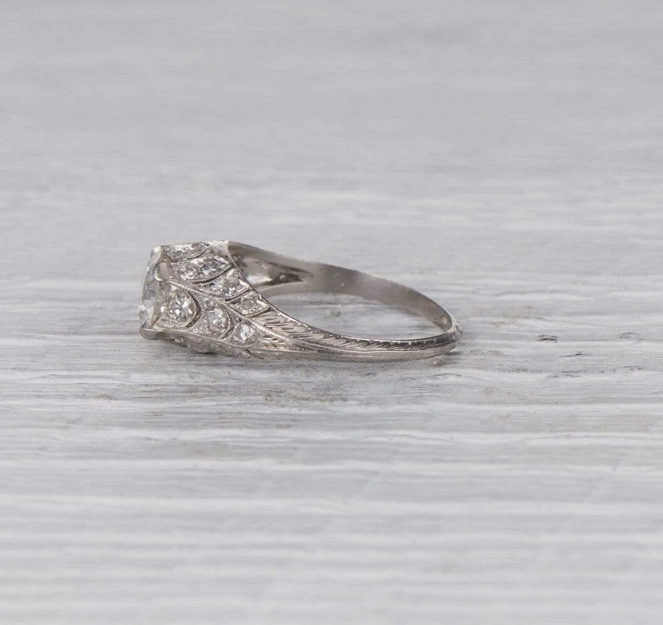 1.08 Carat Edwardian Diamond Engagement Ring - Image 3