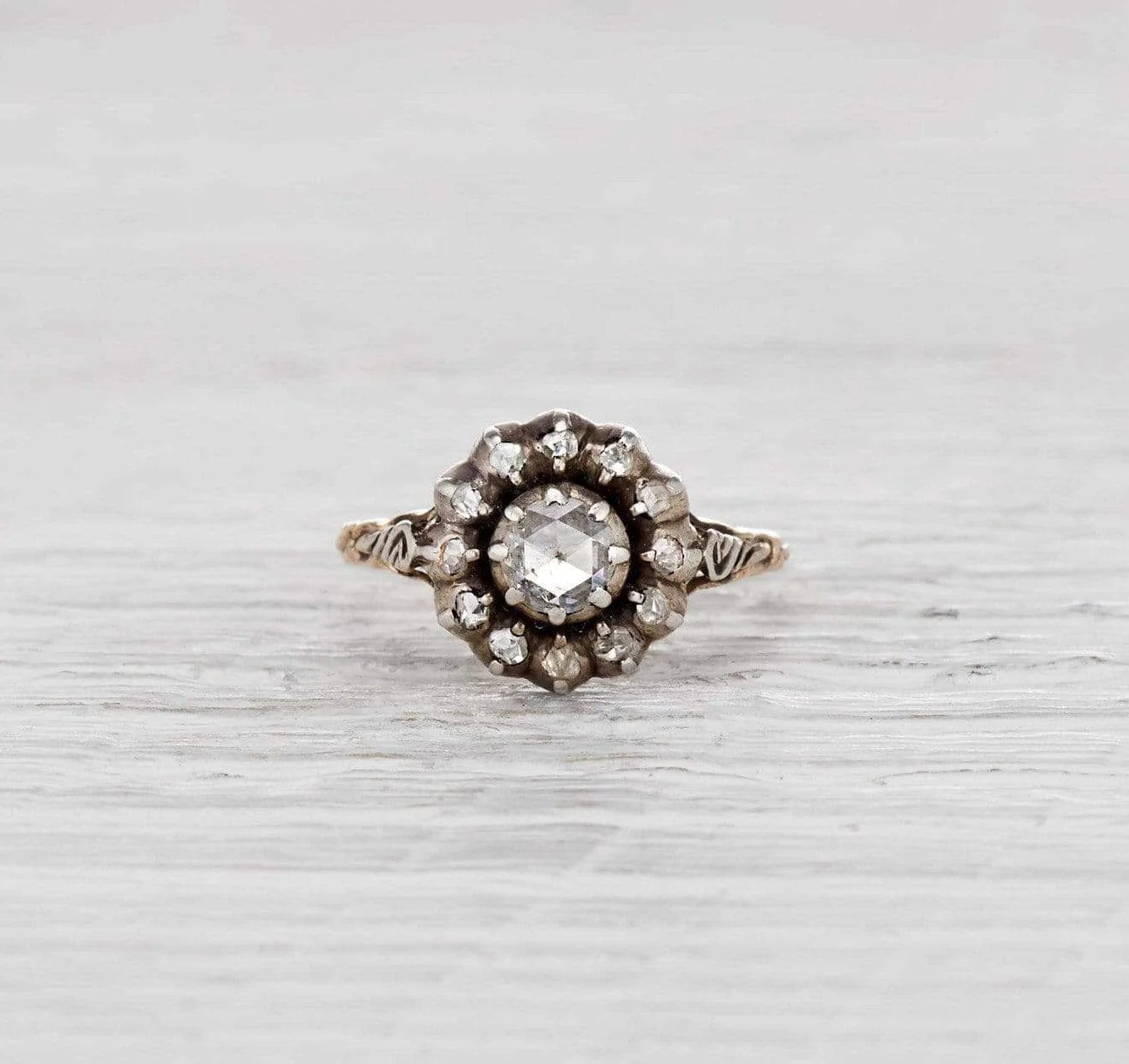 Georgian Diamond Cluster Ring - Image 2